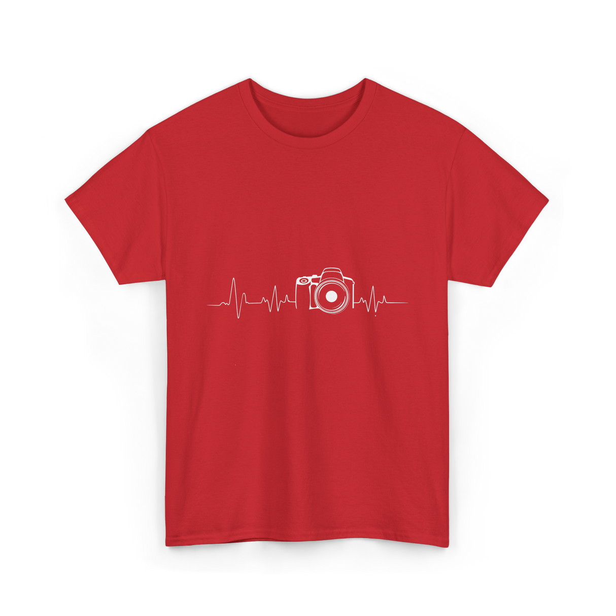 Heartbeat Photography Camera Photography T-Shirt - Red
