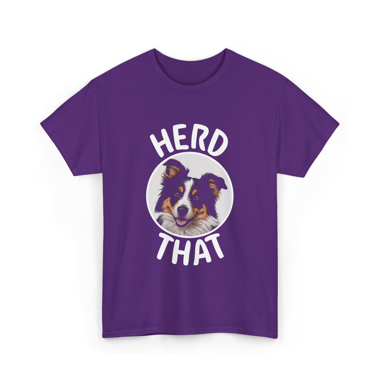 Herd That Dog Lovers Border Collie T-Shirt - Purple