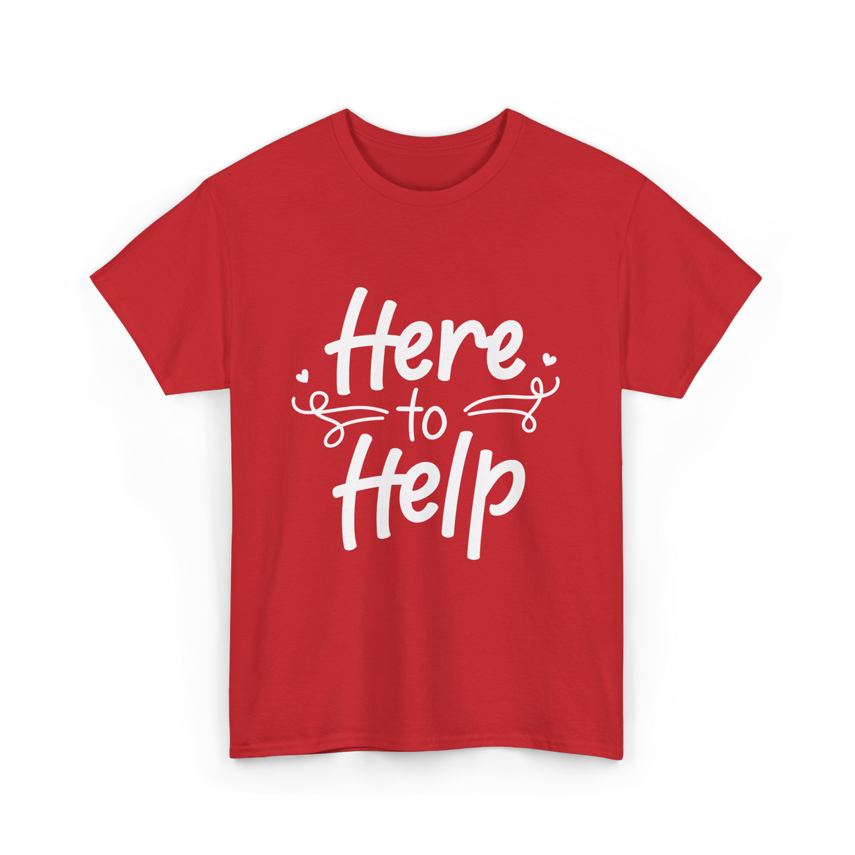 Here to Help Helper Support T-Shirt - Red