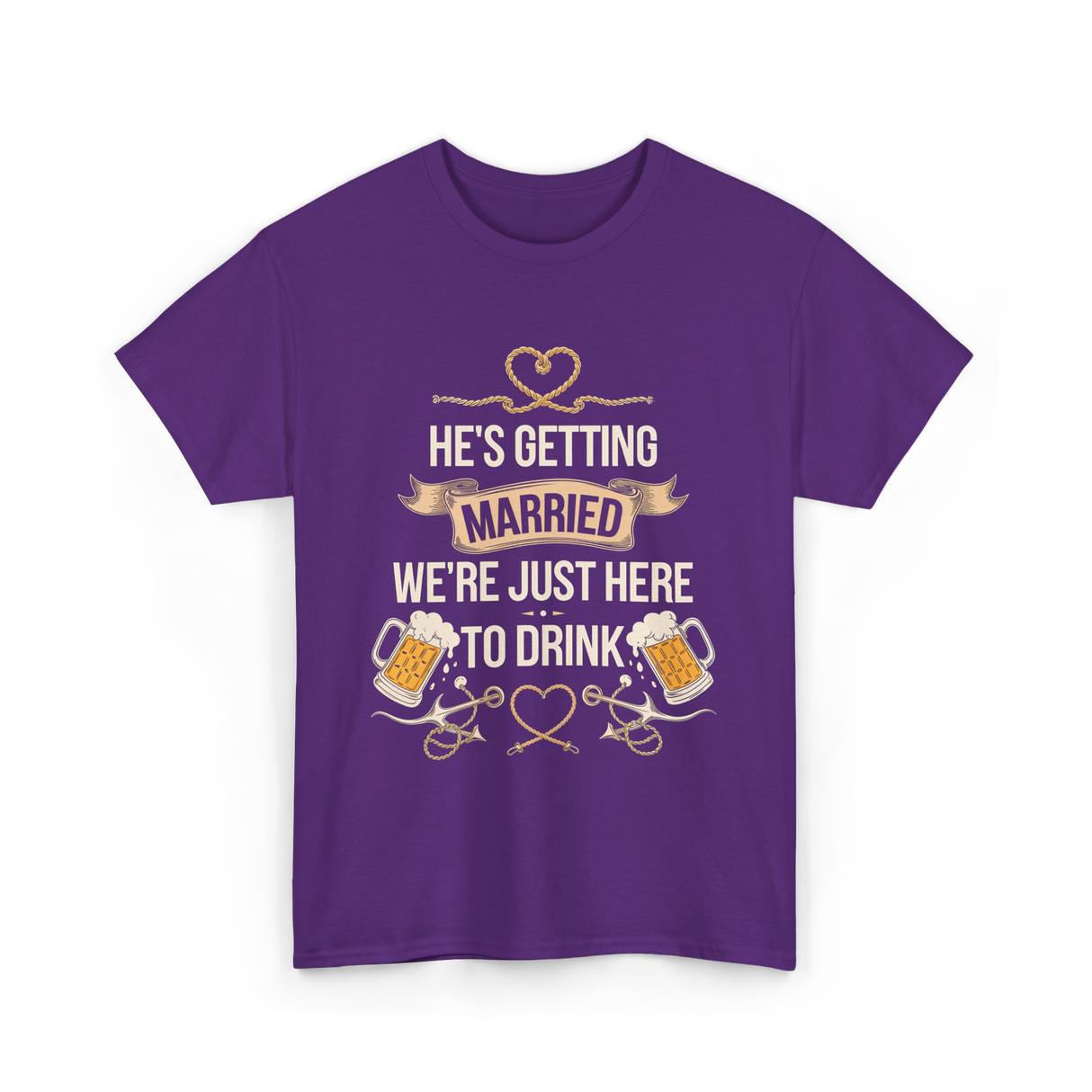 Hes Getting Married Party T-Shirt - Purple