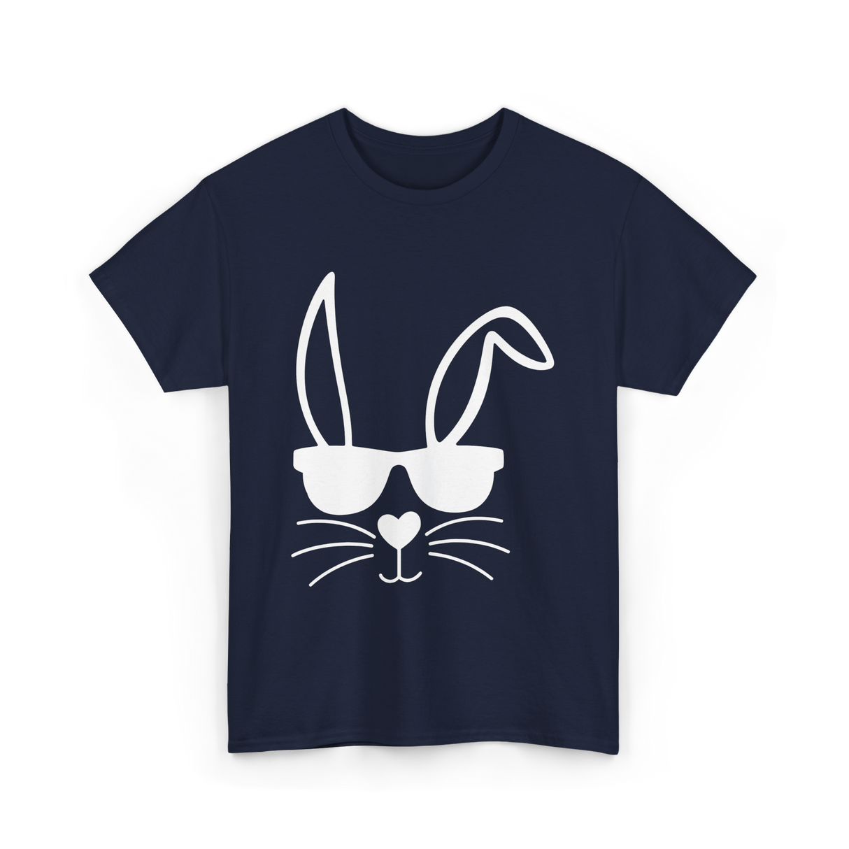 Hip Sunglasses Bunny Easter Kids T-Shirt - Navy