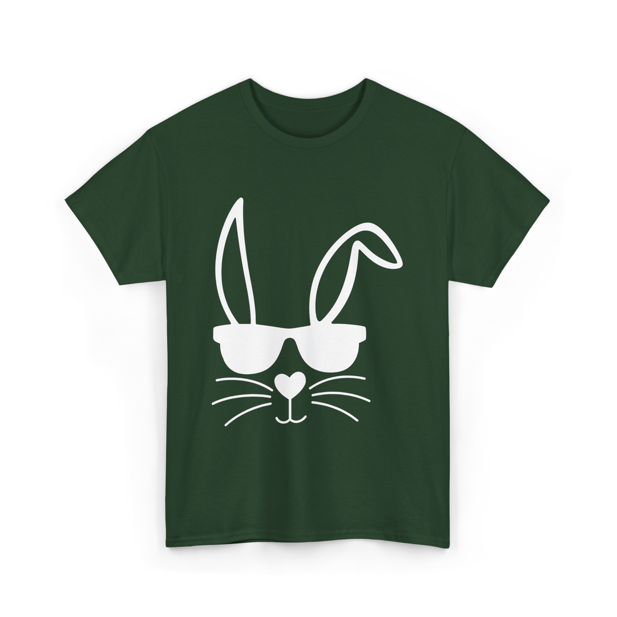 Hip Sunglasses Bunny Easter Kids T-Shirt - Forest Green