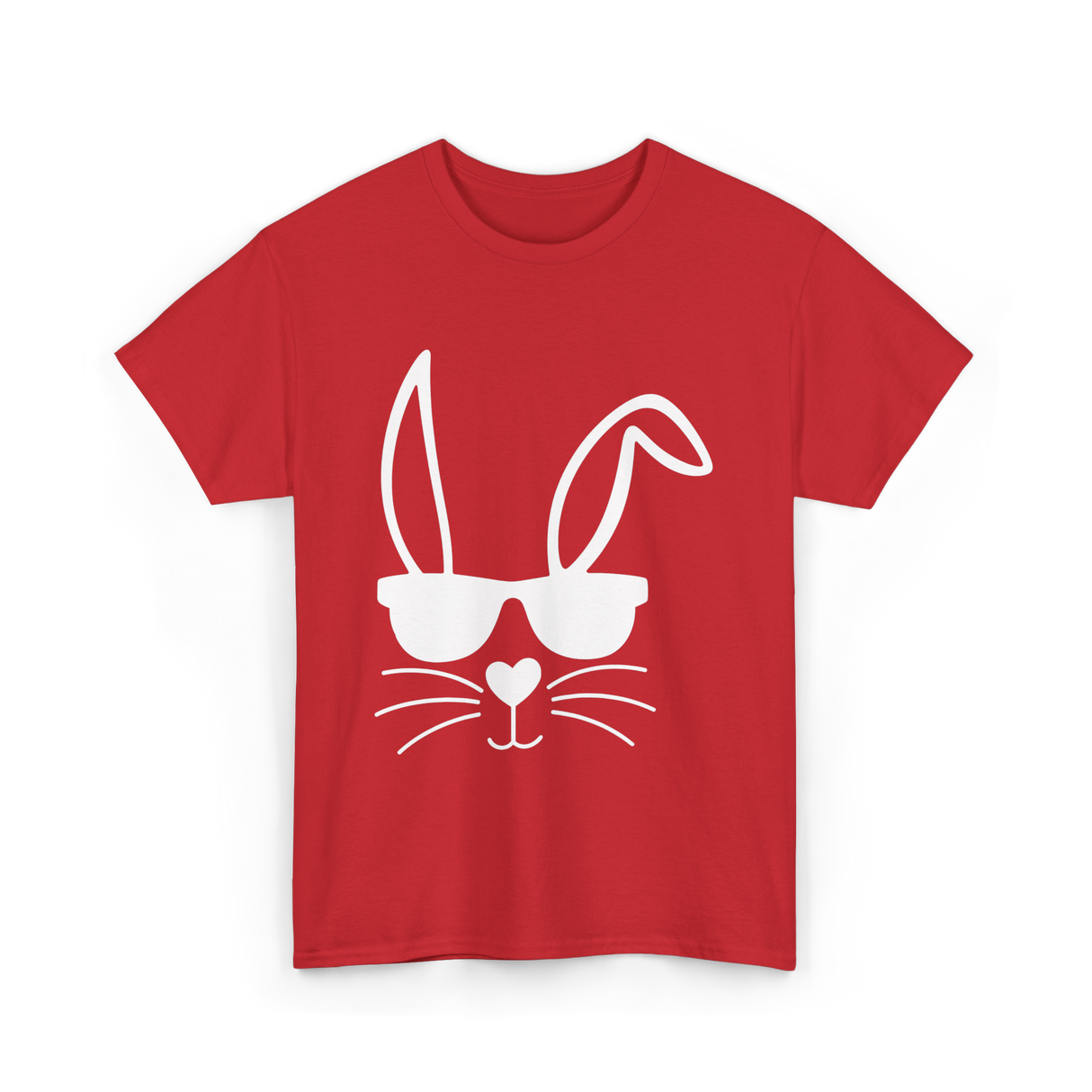 Hip Sunglasses Bunny Easter Kids T-Shirt - Red
