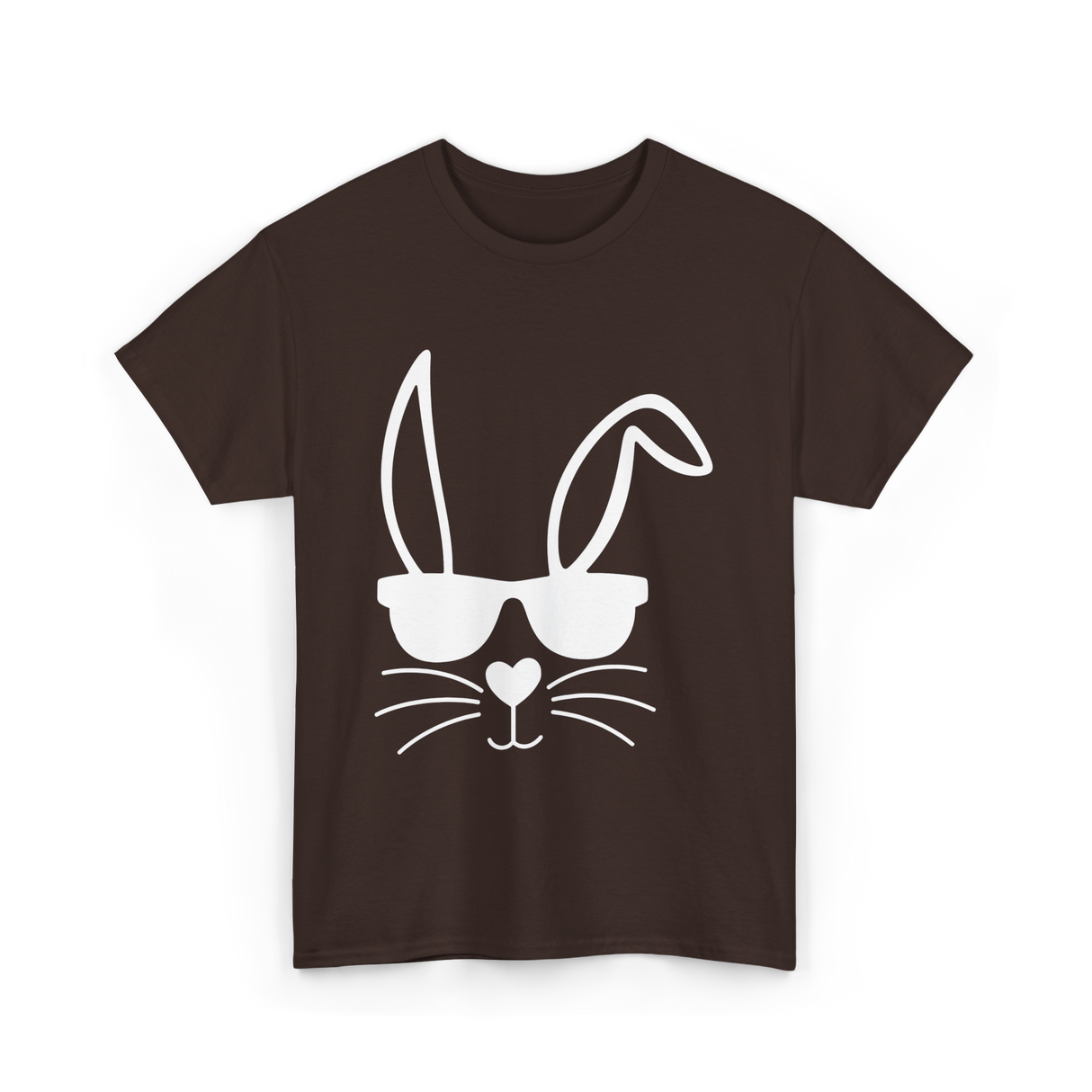 Hip Sunglasses Bunny Easter Kids T-Shirt - Dark Chocolate