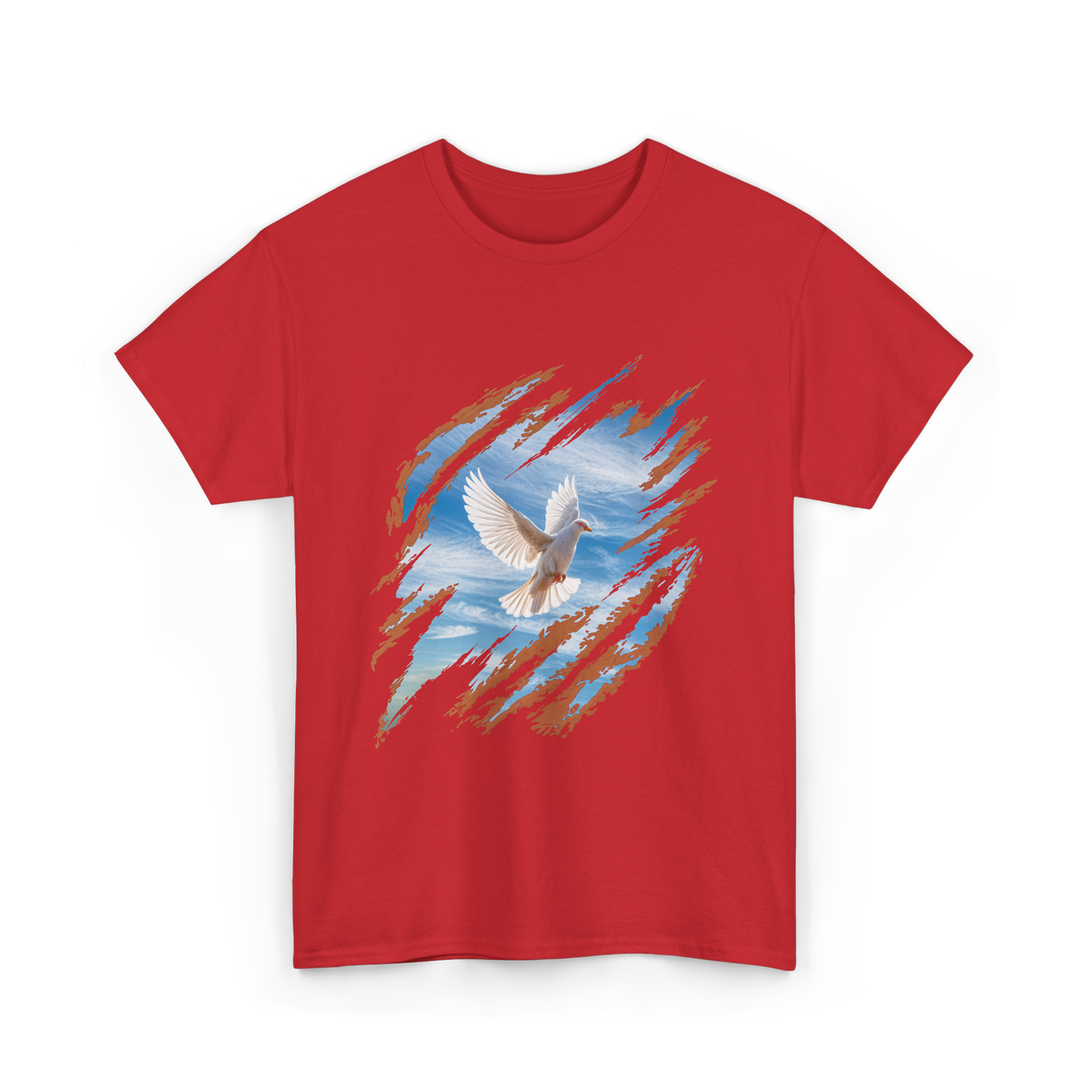 Holy Spirit Dove Christian T-Shirt - Red