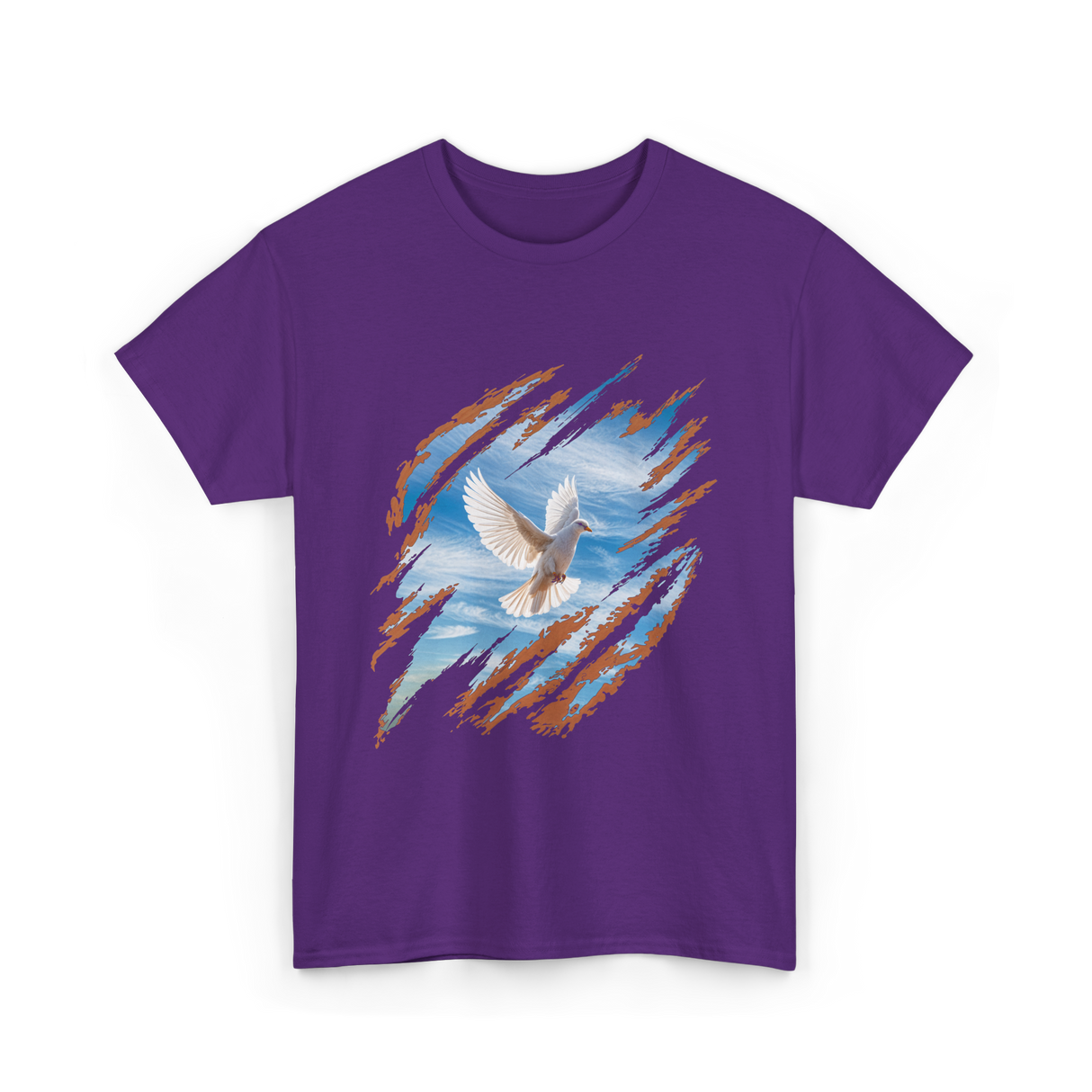 Holy Spirit Dove Christian T-Shirt - Purple
