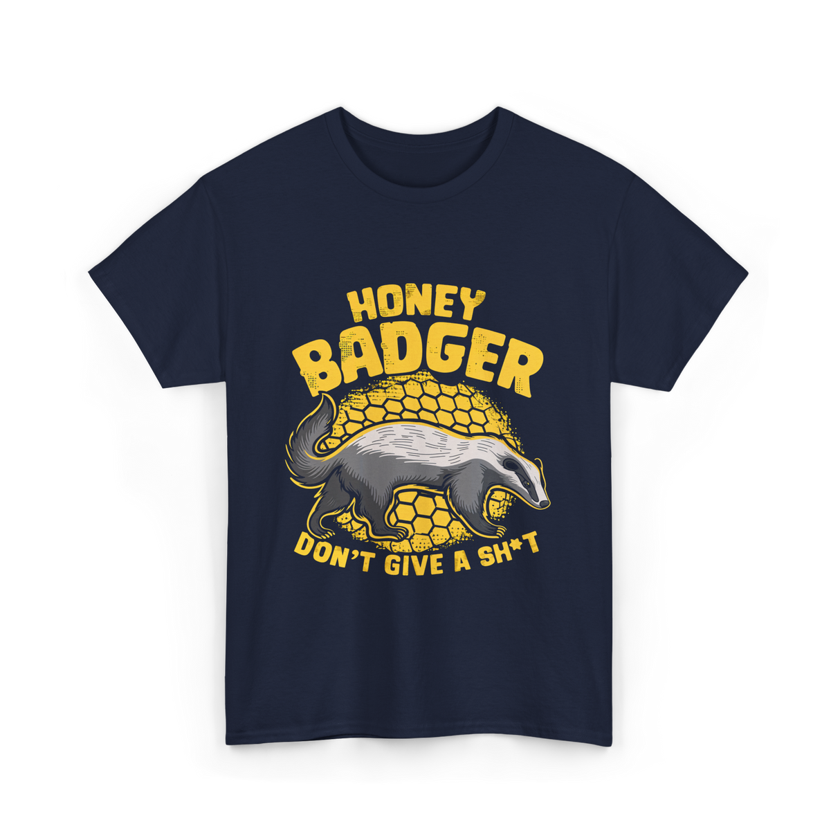 Honey Badger Don't Give Badger T-Shirt - Navy