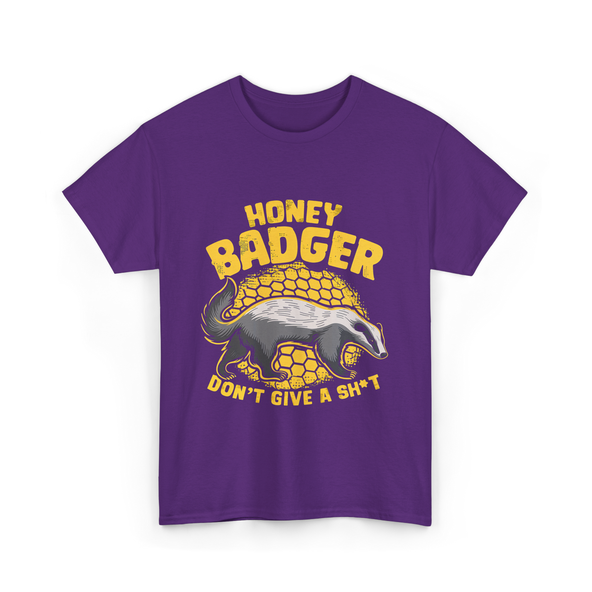 Honey Badger Don't Give Badger T-Shirt - Purple