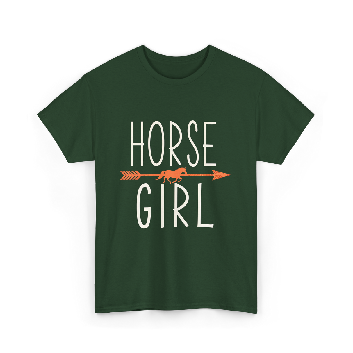 Horse Girl Equestrian T-Shirt - Forest Green