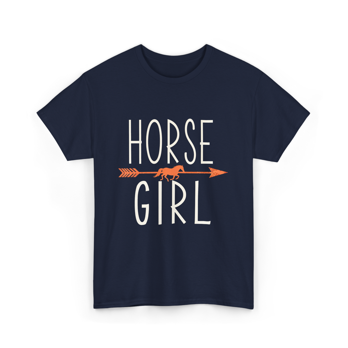 Horse Girl Equestrian T-Shirt - Navy