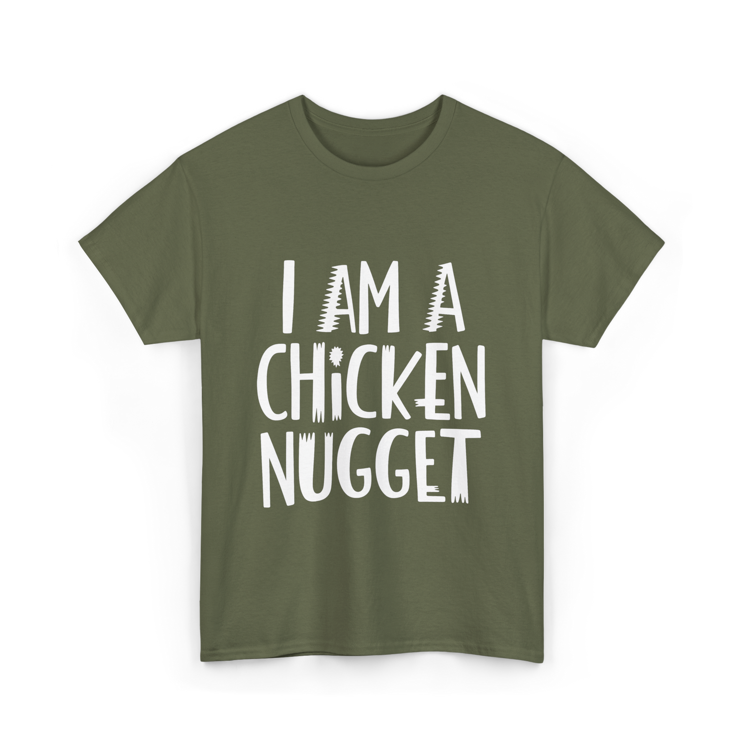 I Am A Chicken Nugget Costume T-Shirt - Military Green