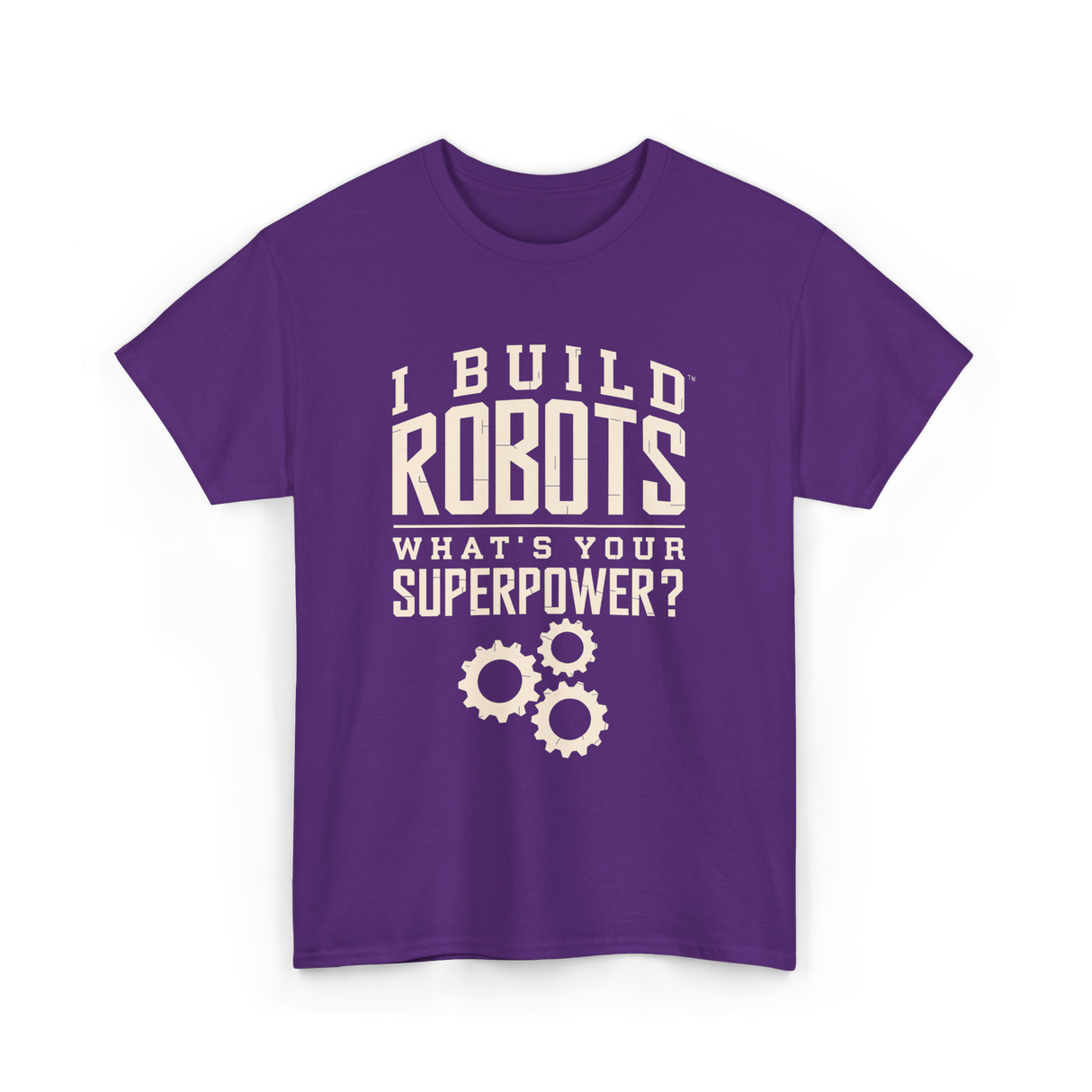 I Build Robots Robotics Engineer T-Shirt - Purple