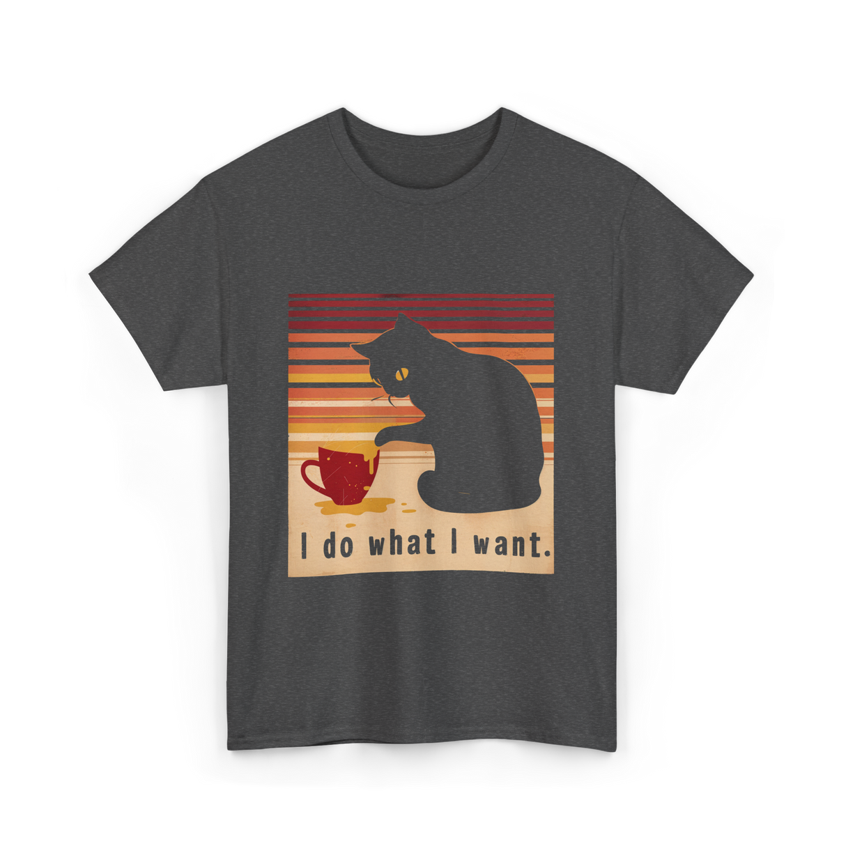 I Do What I Want Cat T-Shirt - Dark Heather