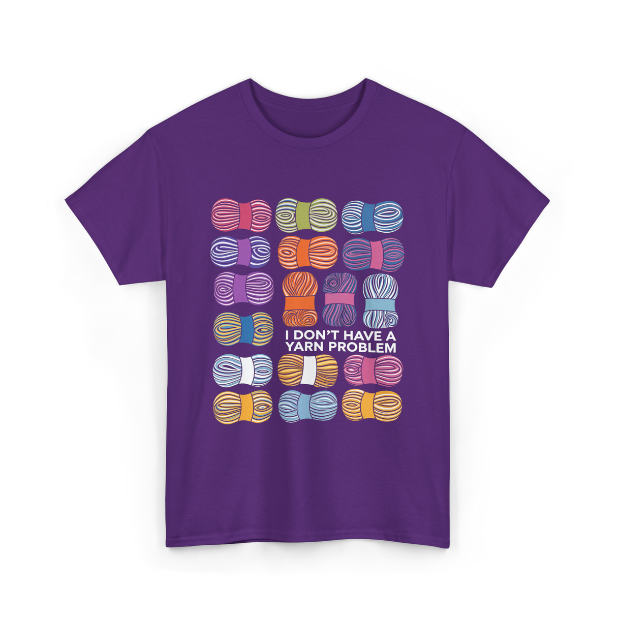 I Don't Have a Yarn Problem Yarn T-Shirt - Purple