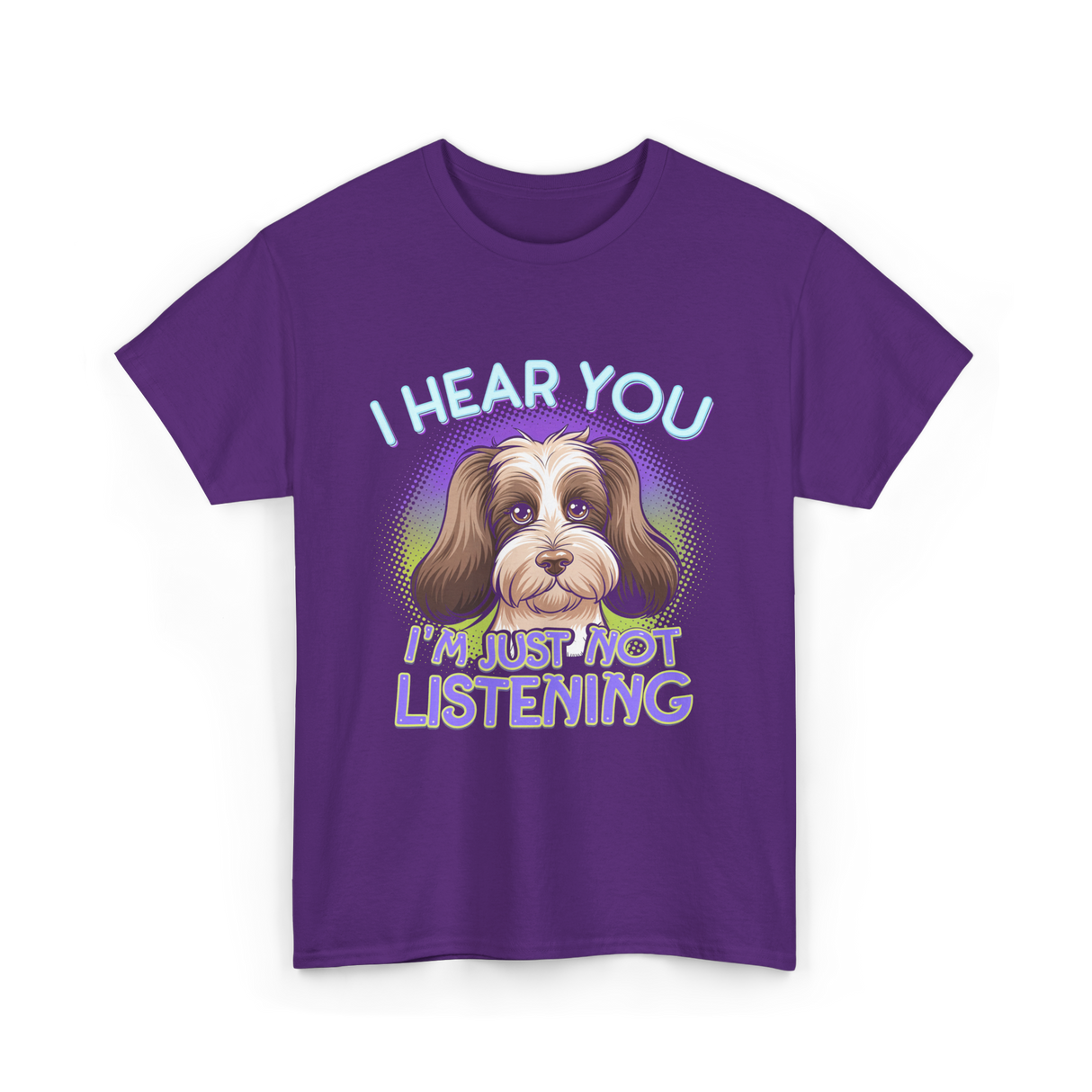 I Hear You I'm Just Not Listening Dog T-Shirt - Purple