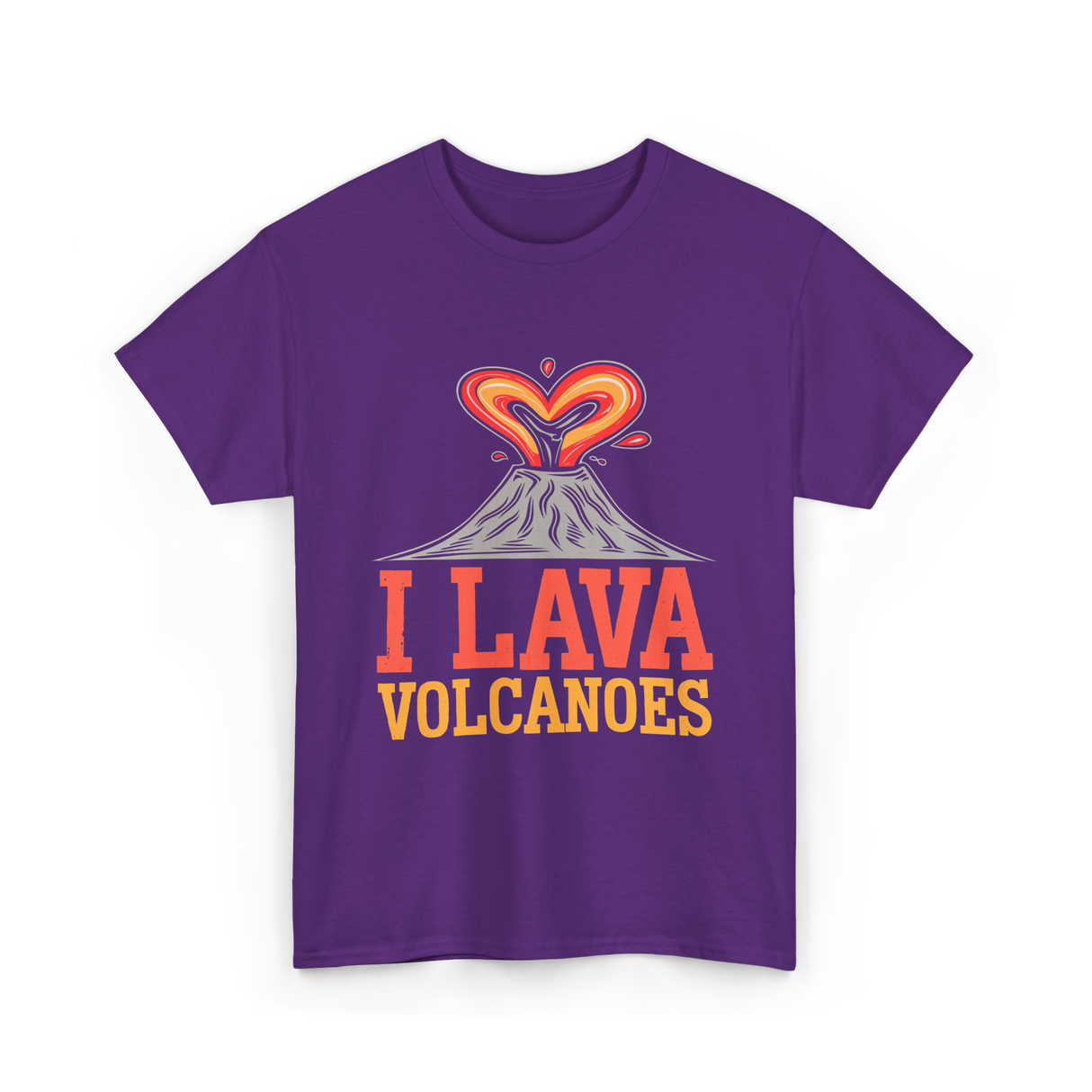 I Lava Volcanoes Volcanology T-Shirt - Purple