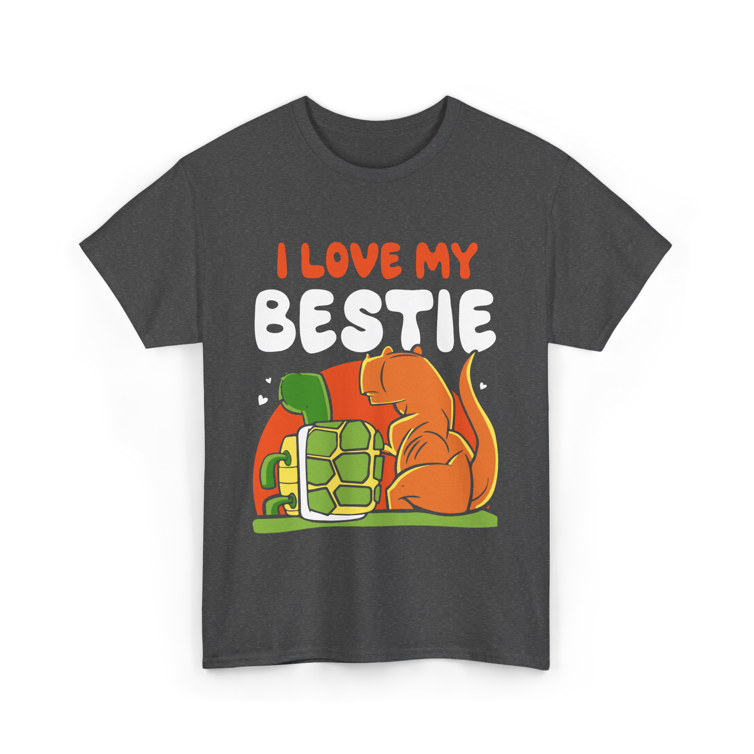 I Love My Bestie Friendship Team T-Shirt - Dark Heather