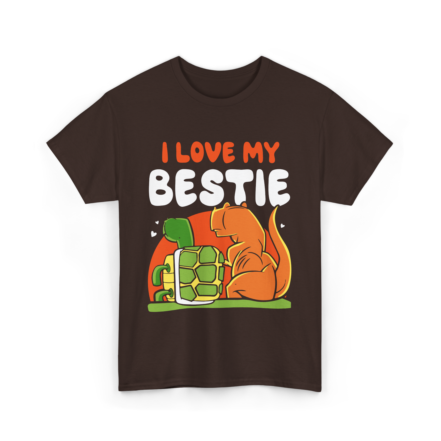 I Love My Bestie Friendship Team T-Shirt - Dark Chocolate