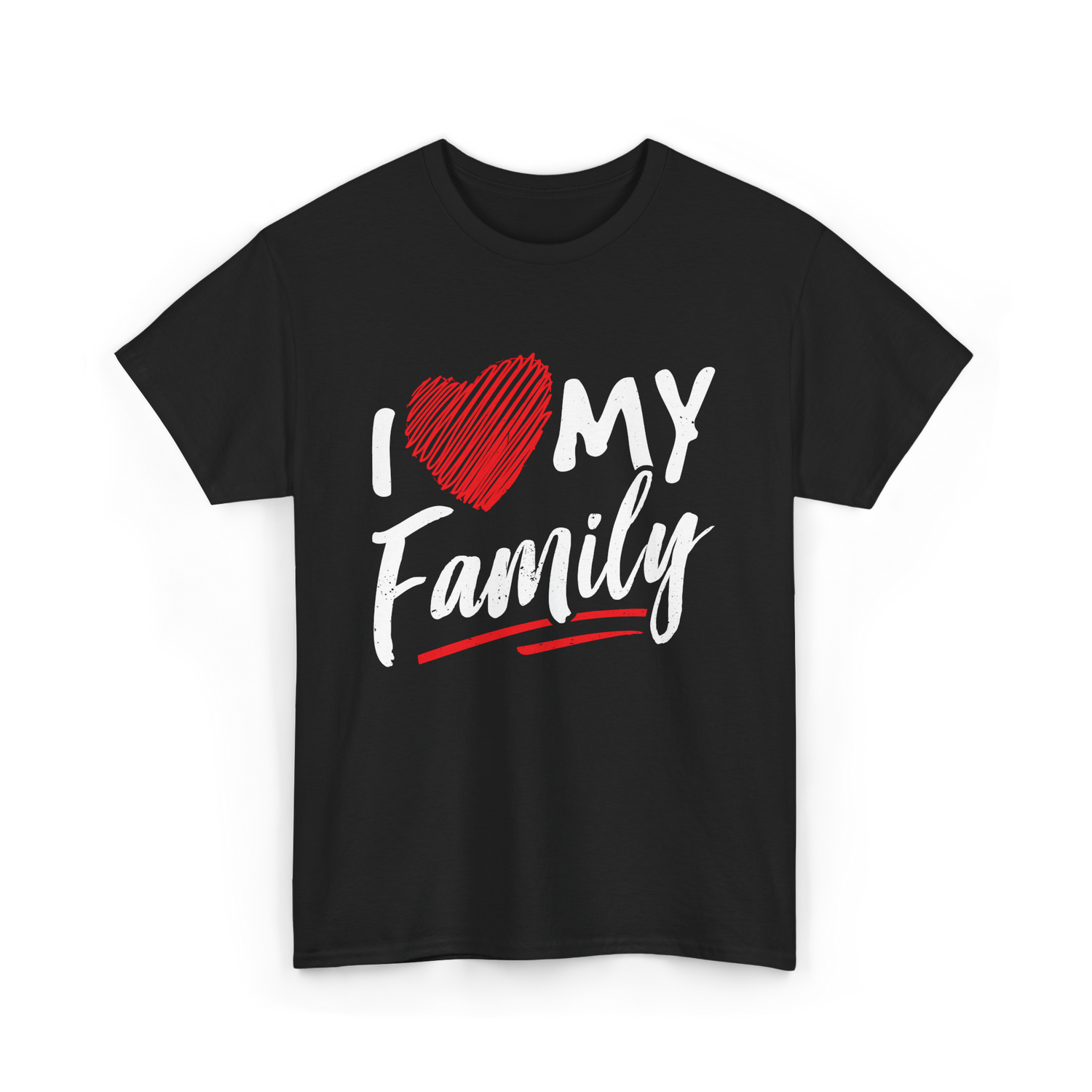 I Love My Family Family Bonding T-Shirt - Black