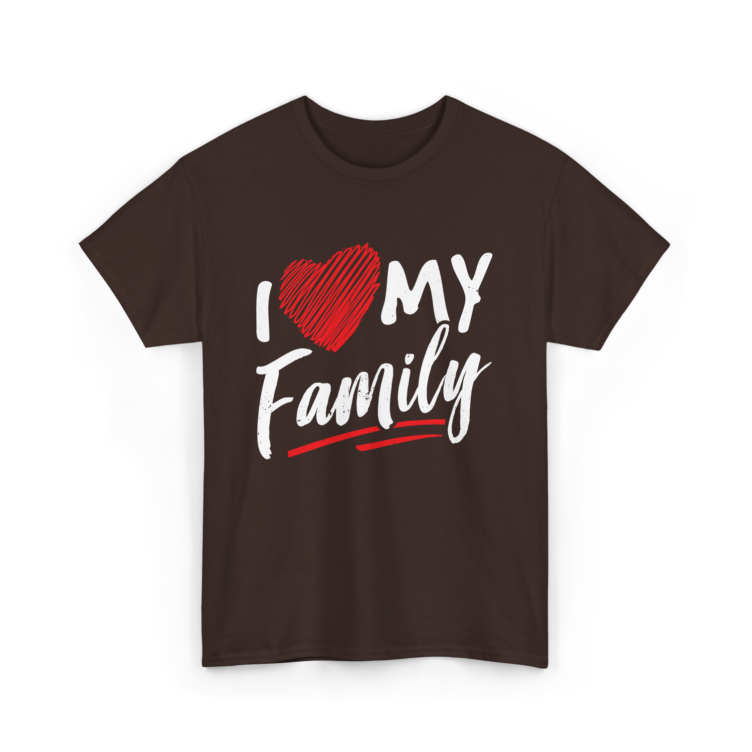 I Love My Family Family Bonding T-Shirt - Dark Chocolate