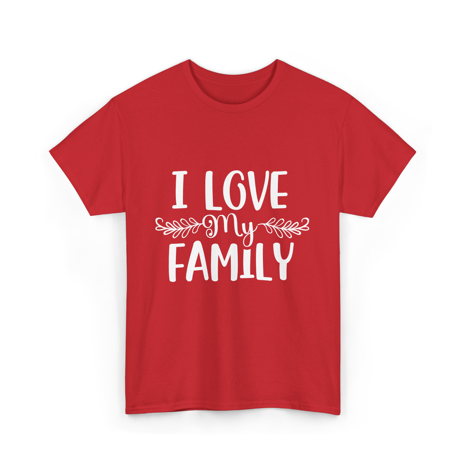 I Love My Family T-Shirt - Red