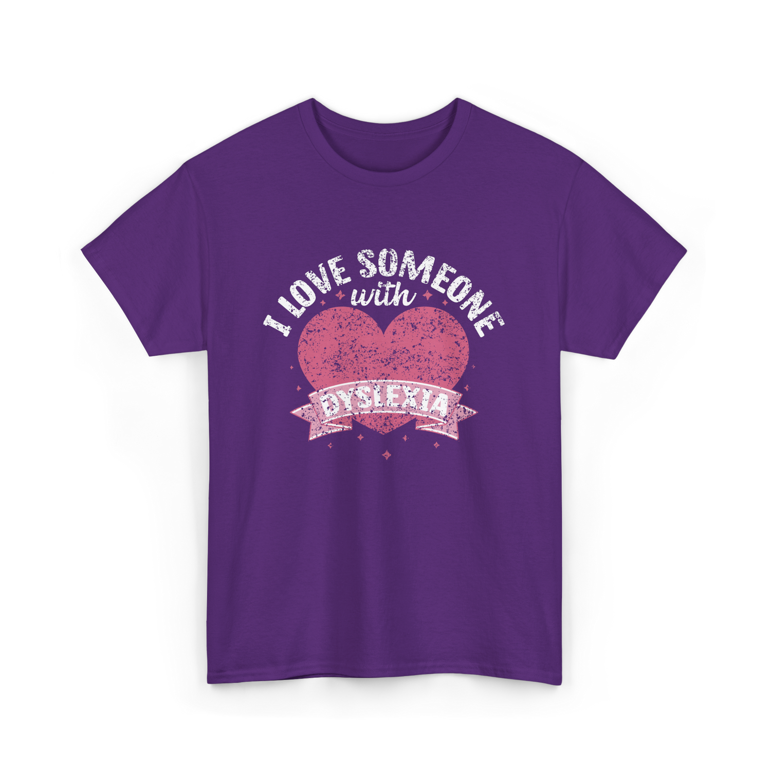 I Love Someone with Dyslexia Awareness T-Shirt - Purple