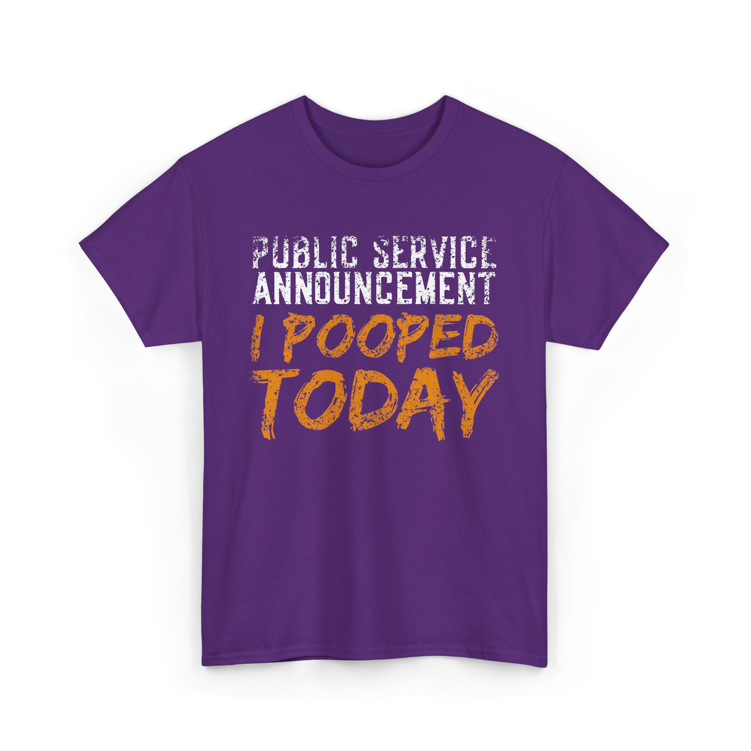 I Pooped Today Announcement Poop T-Shirt - Purple