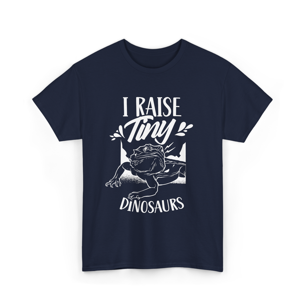I Raise Tiny Dinosaurs Bearded Dragon T-Shirt - Navy