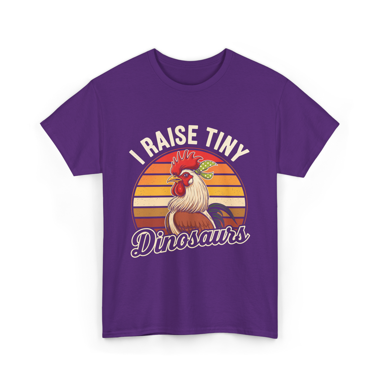 I Raise Tiny Dinosaurs Chicken T-Shirt - Purple