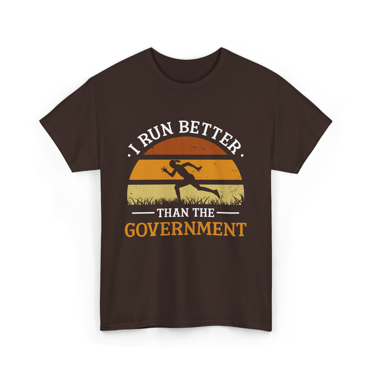 I Run Better Runner Jogger T-Shirt - Dark Chocolate