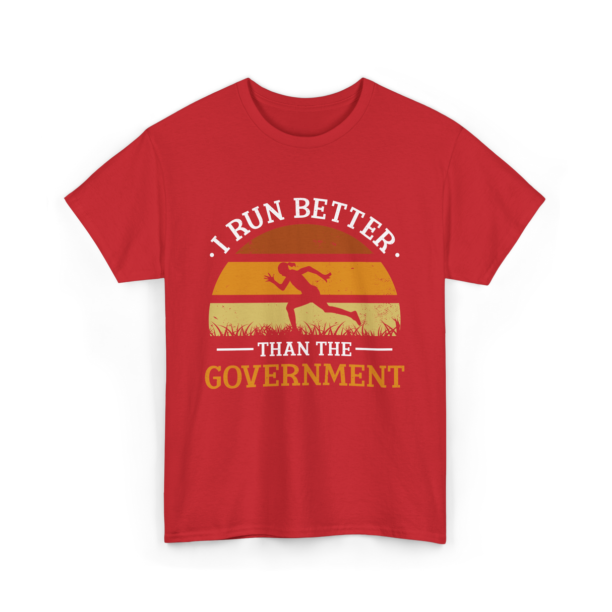 I Run Better Runner Jogger T-Shirt - Red