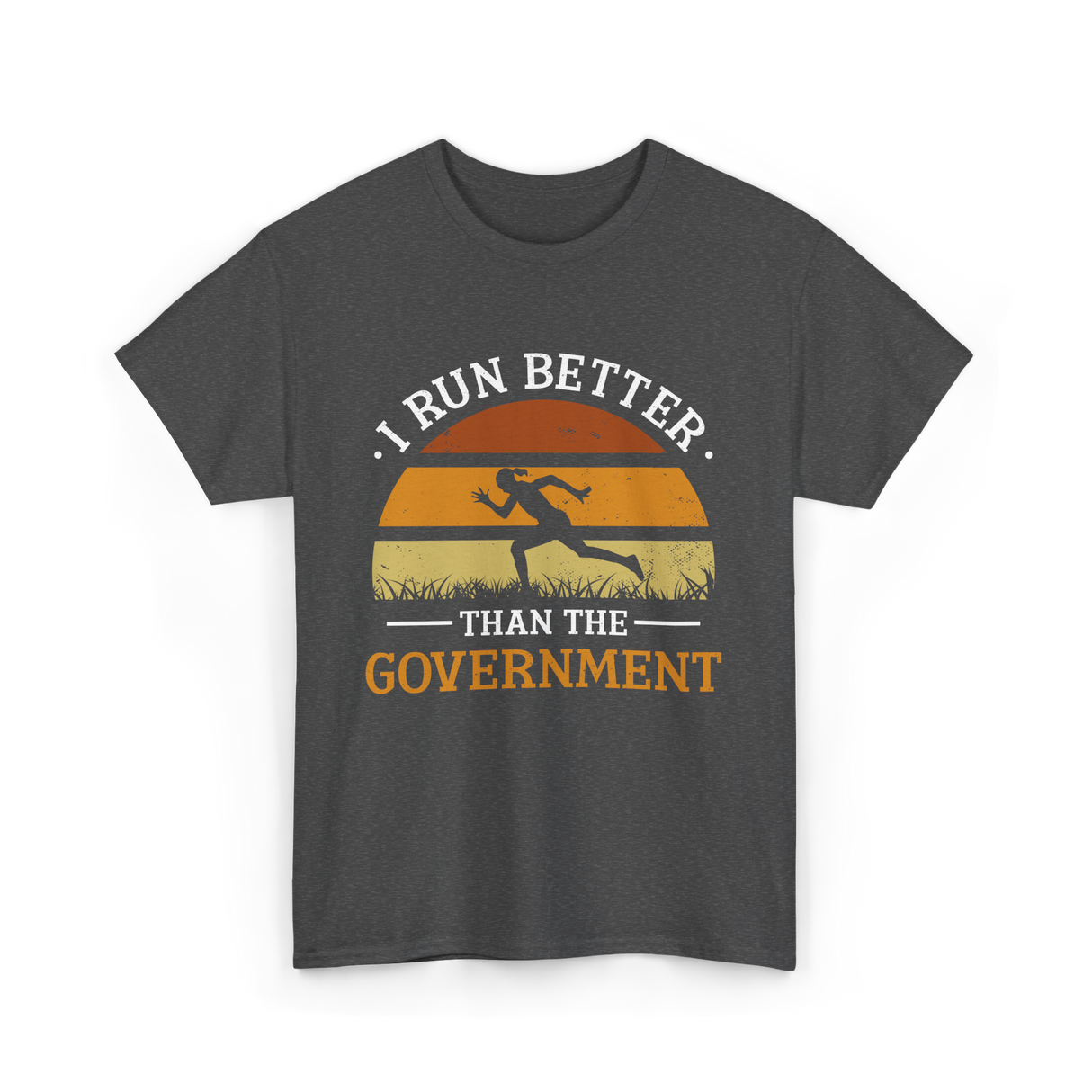 I Run Better Runner Jogger T-Shirt - Dark Heather