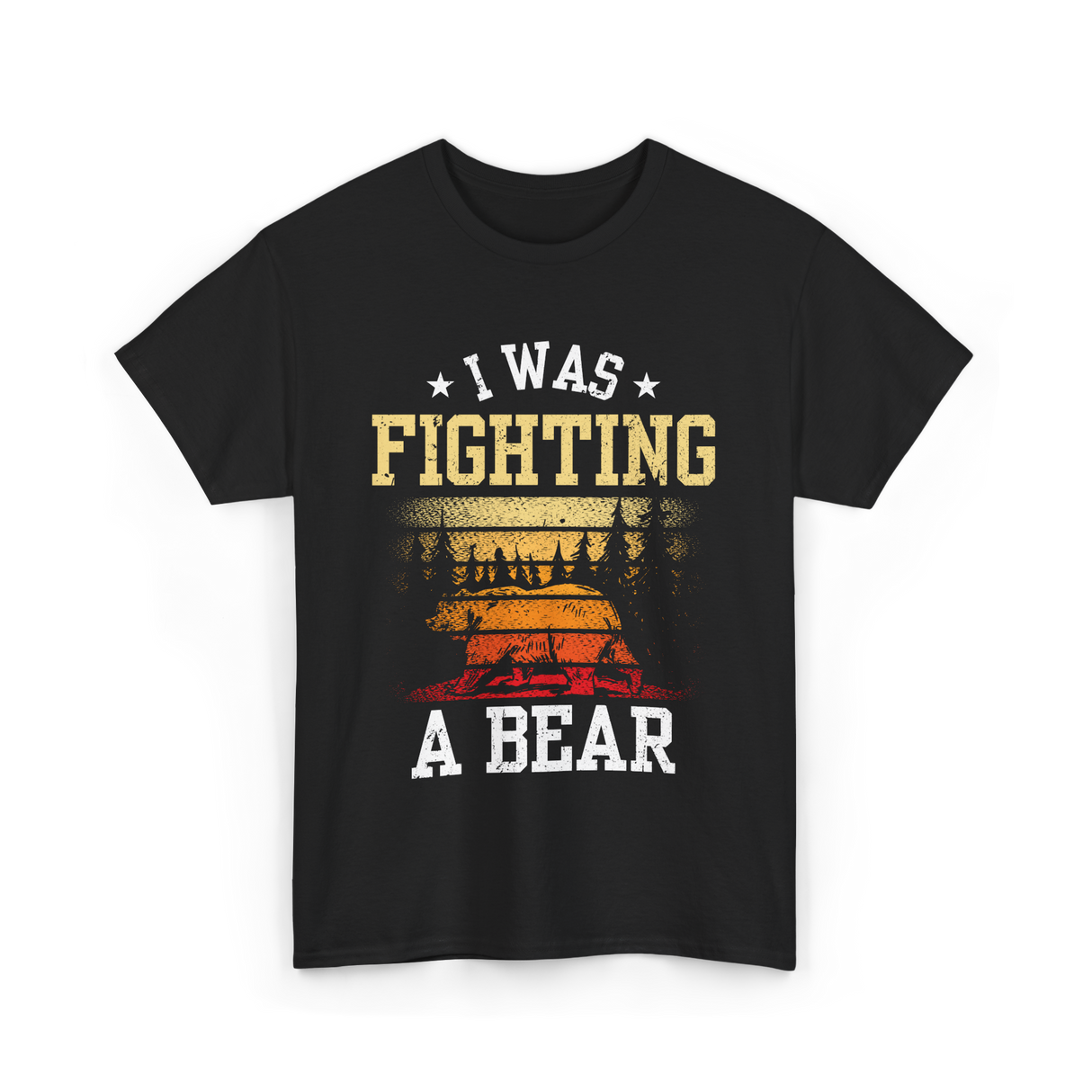 I Was Fighting A Bear Survivor T-Shirt - Black
