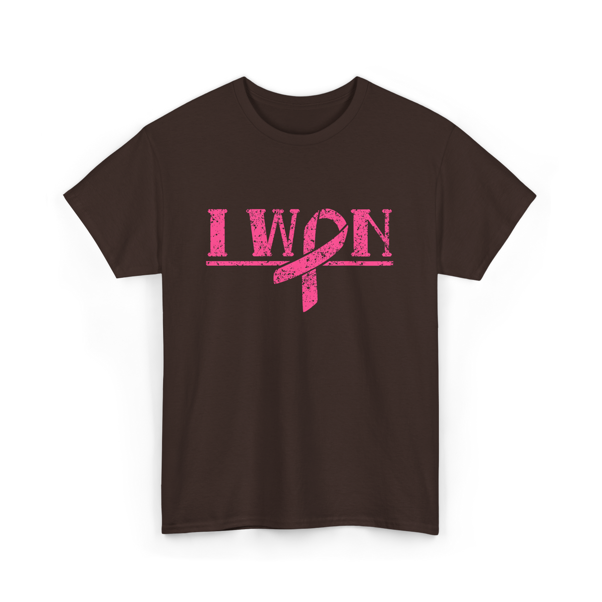 I Won Awareness Support T-Shirt - Dark Chocolate