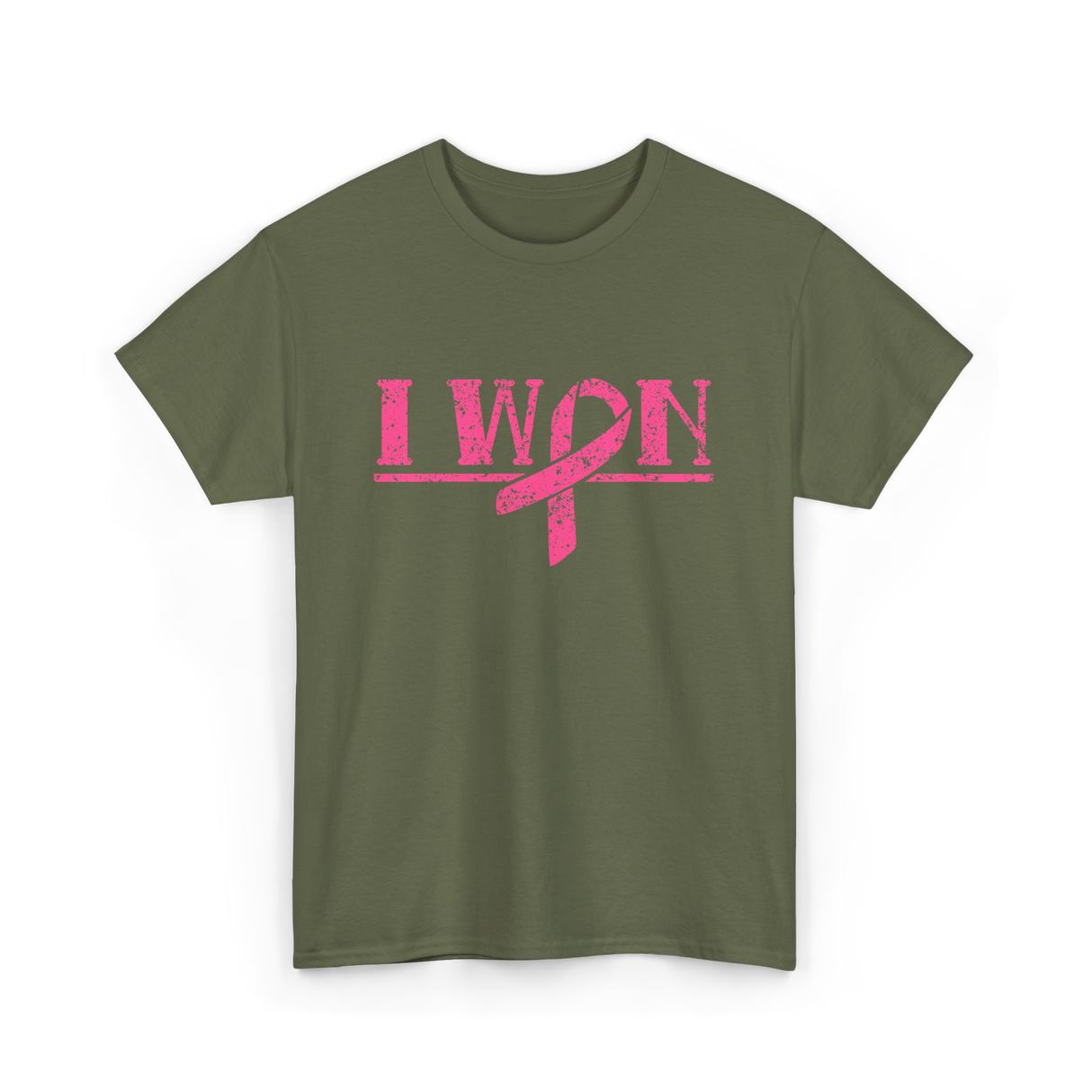 I Won Awareness Support T-Shirt - Military Green