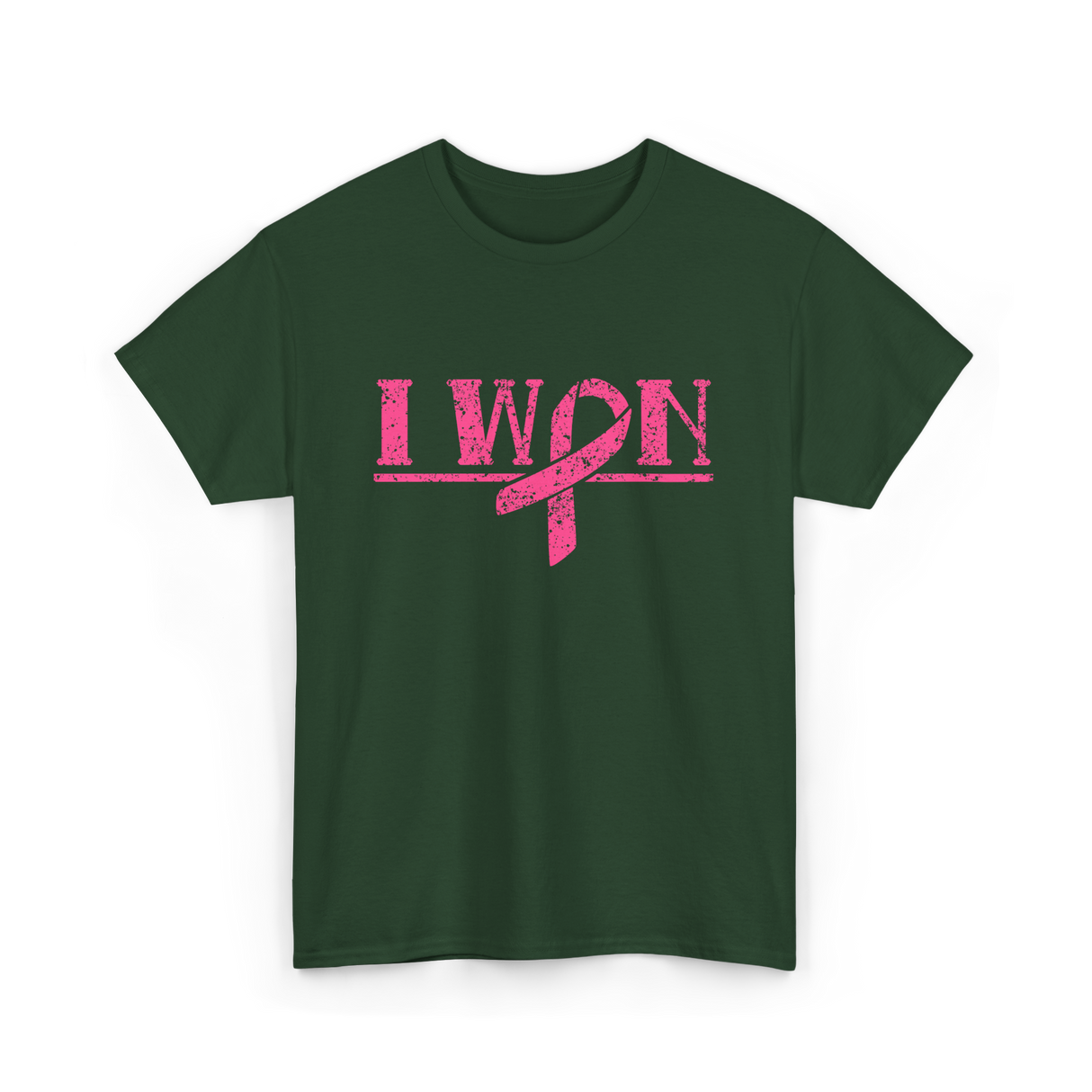 I Won Awareness Support T-Shirt - Forest Green