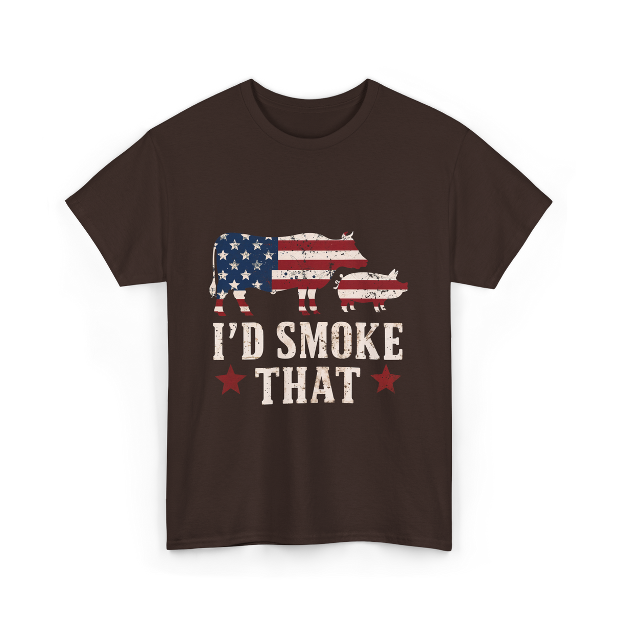 I'd Smoke That BBQ Grill T-Shirt - Dark Chocolate