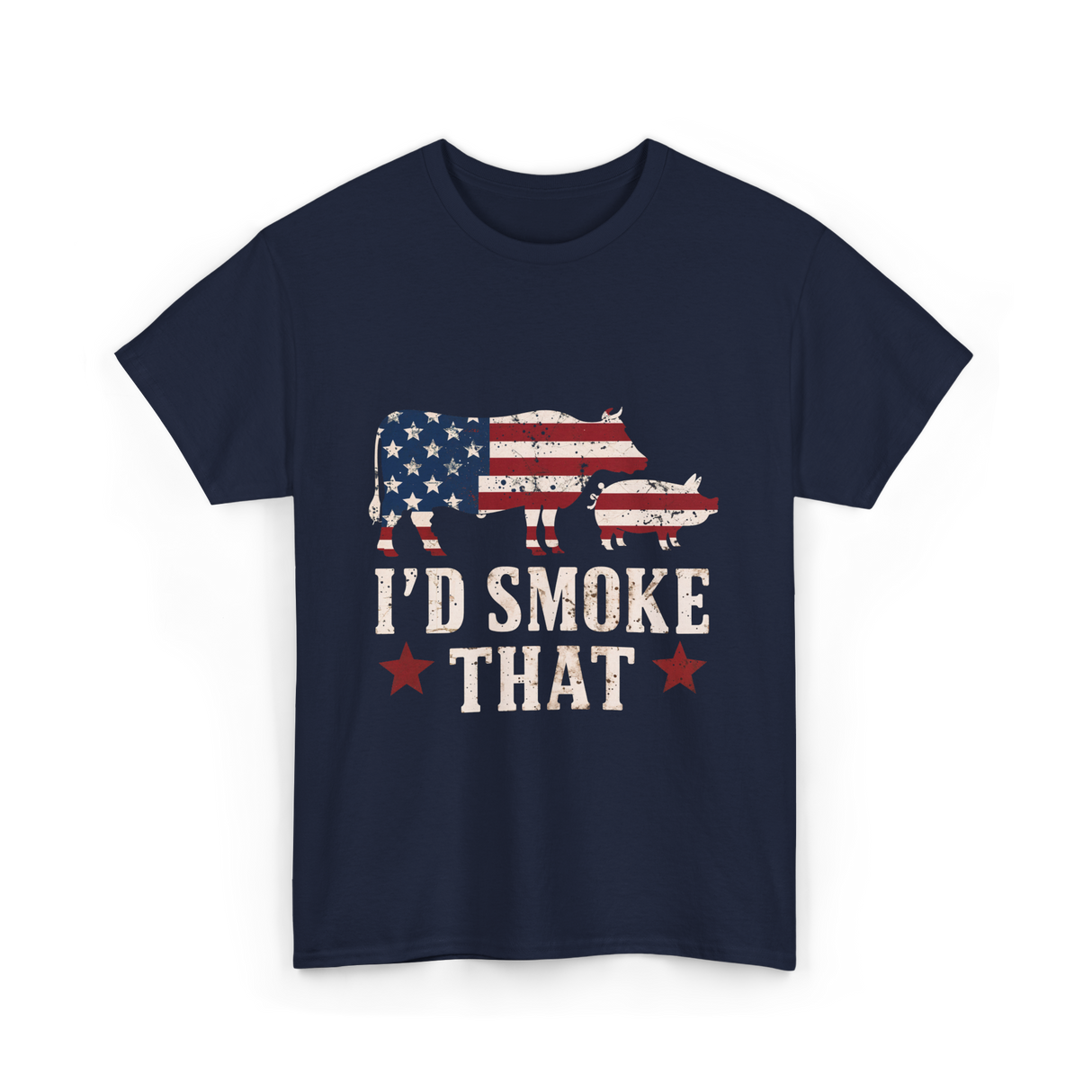 I'd Smoke That BBQ Grill T-Shirt - Navy