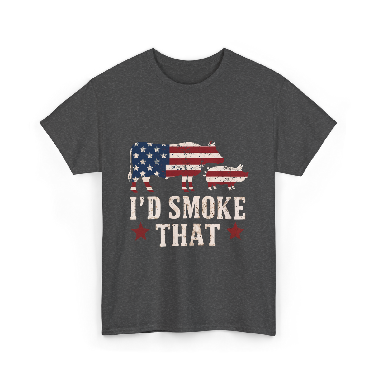 I'd Smoke That BBQ Grill T-Shirt - Dark Heather