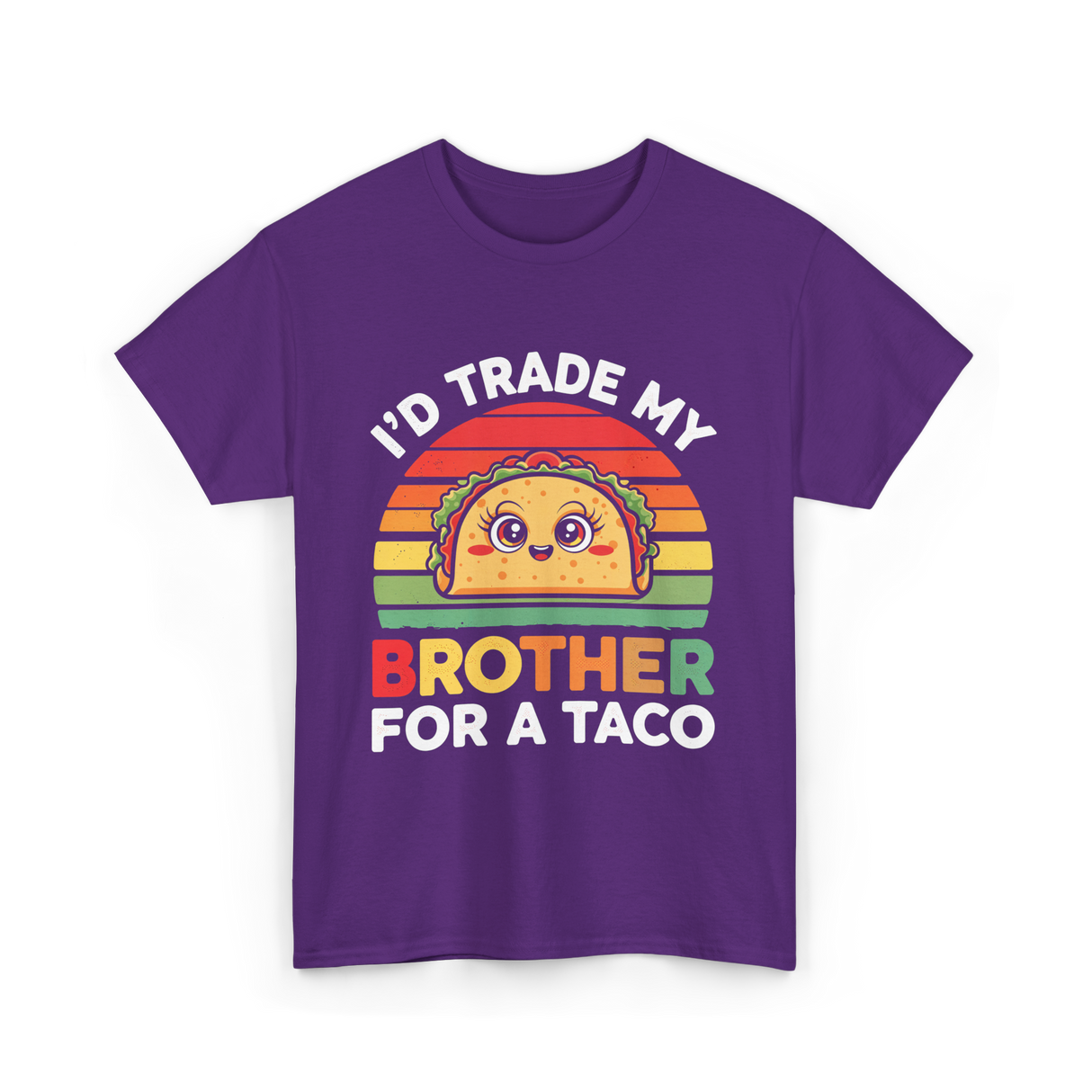 I’d Trade My Brother Taco T-Shirt - Purple