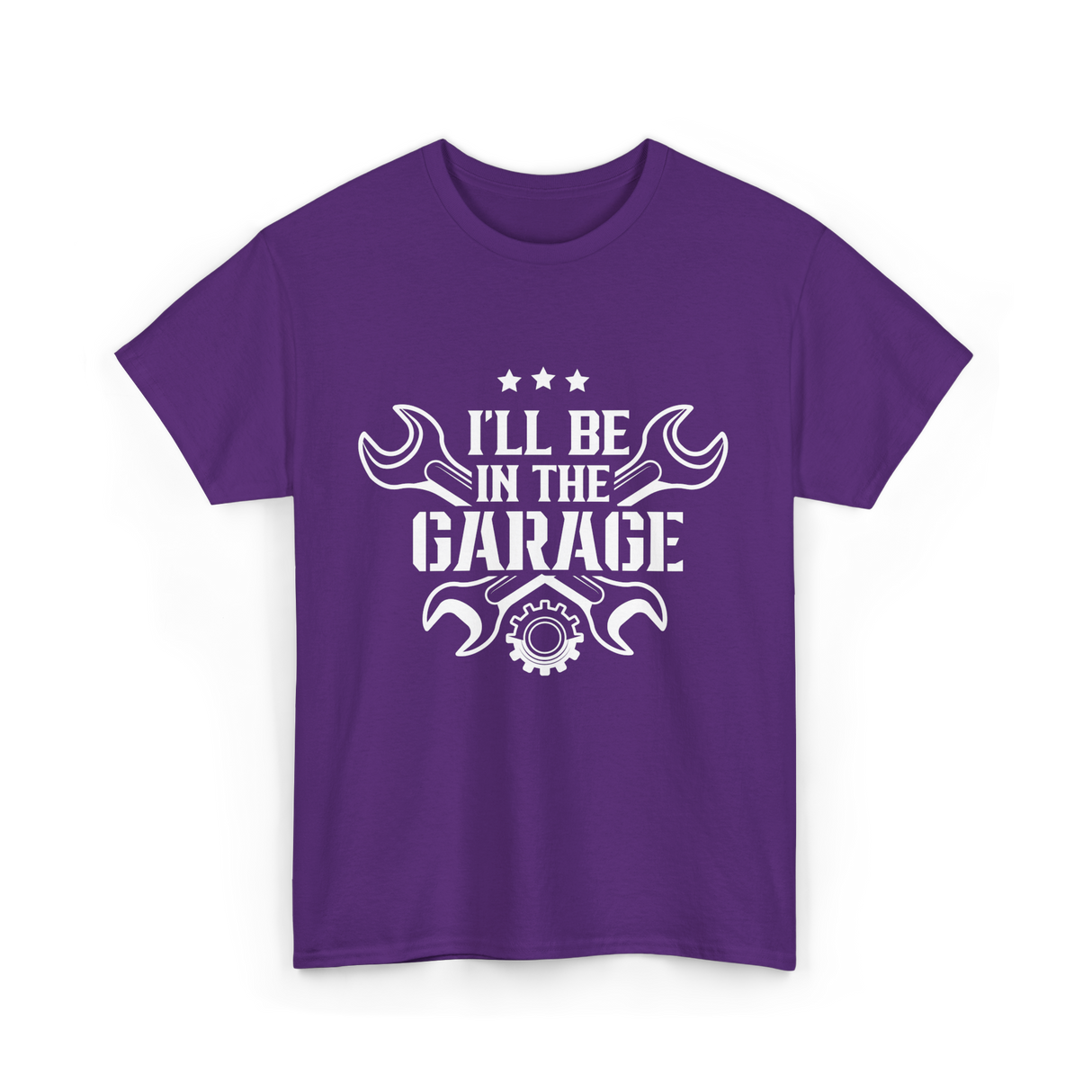 I'll Be In The Garage Mechanic T-Shirt - Purple