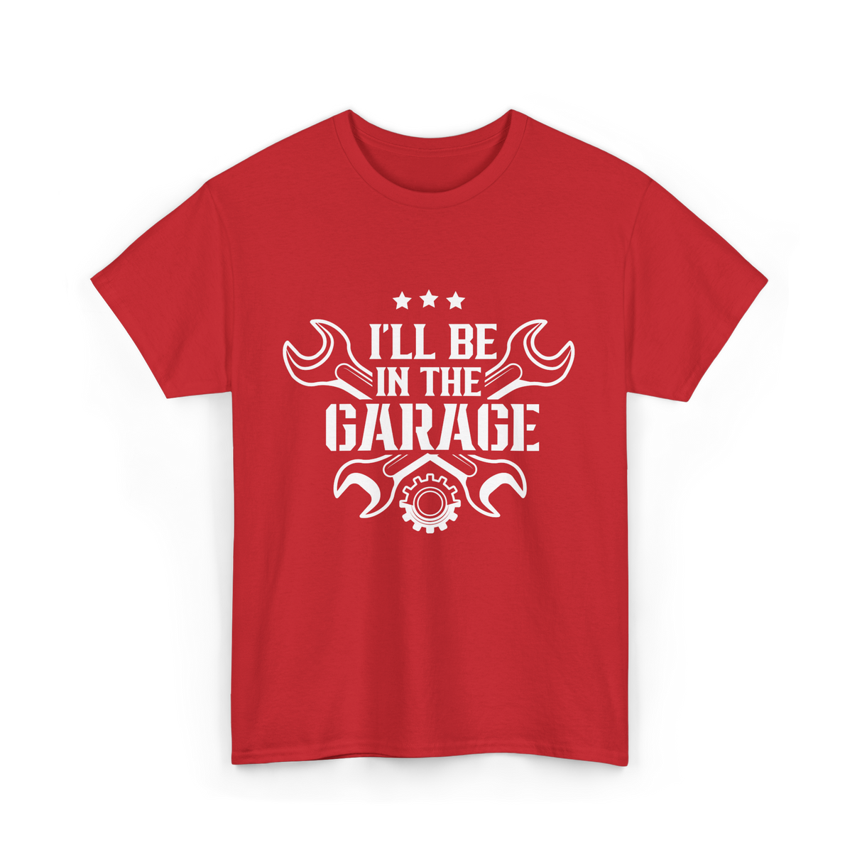 I'll Be In The Garage Mechanic T-Shirt - Red