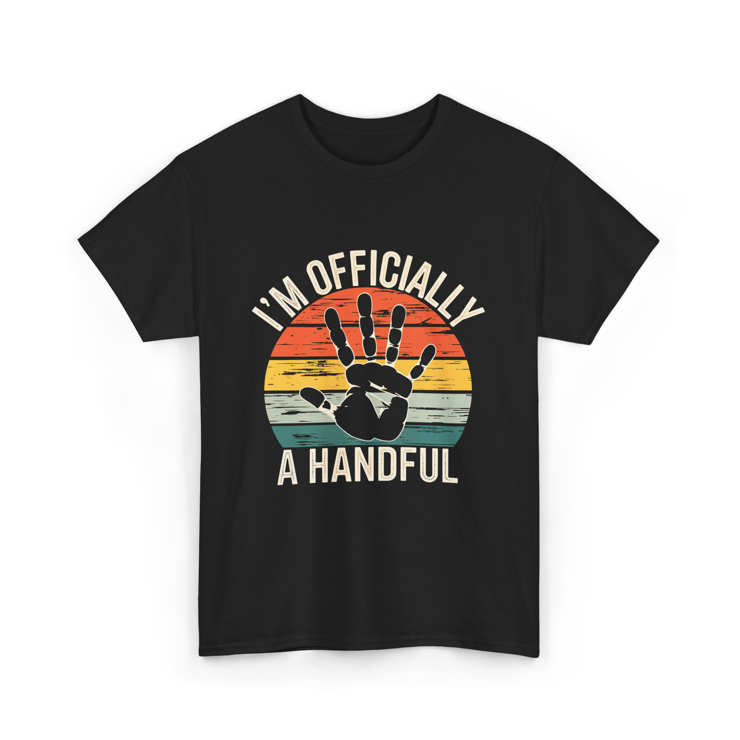 I'm Officially A Handful Kids T-Shirt - Black