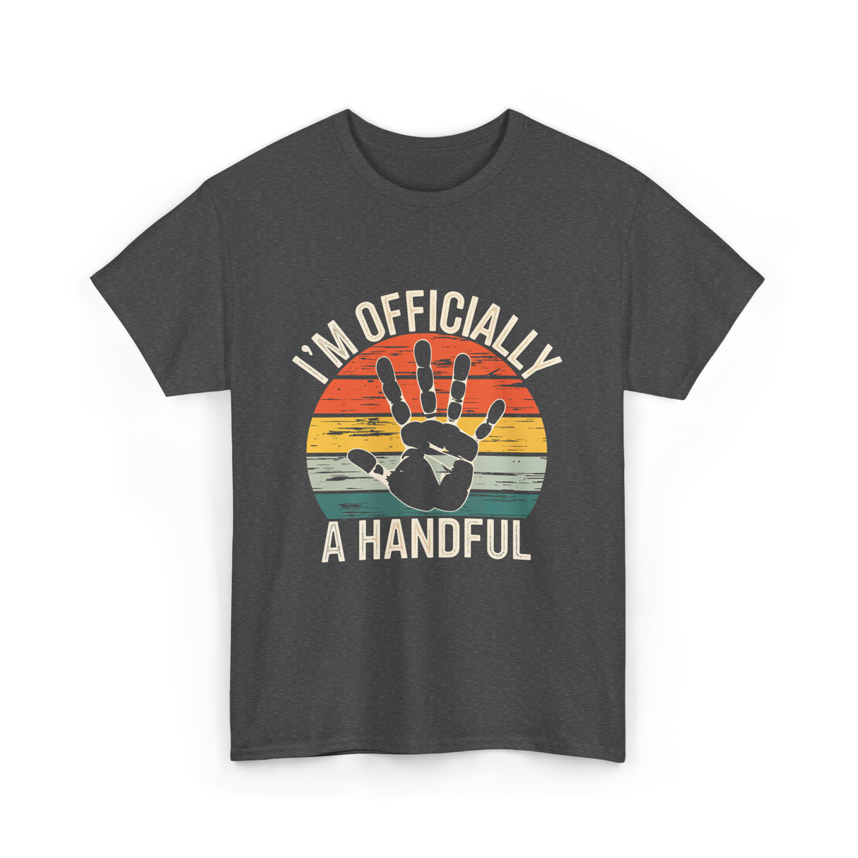 I'm Officially A Handful Kids T-Shirt - Dark Heather