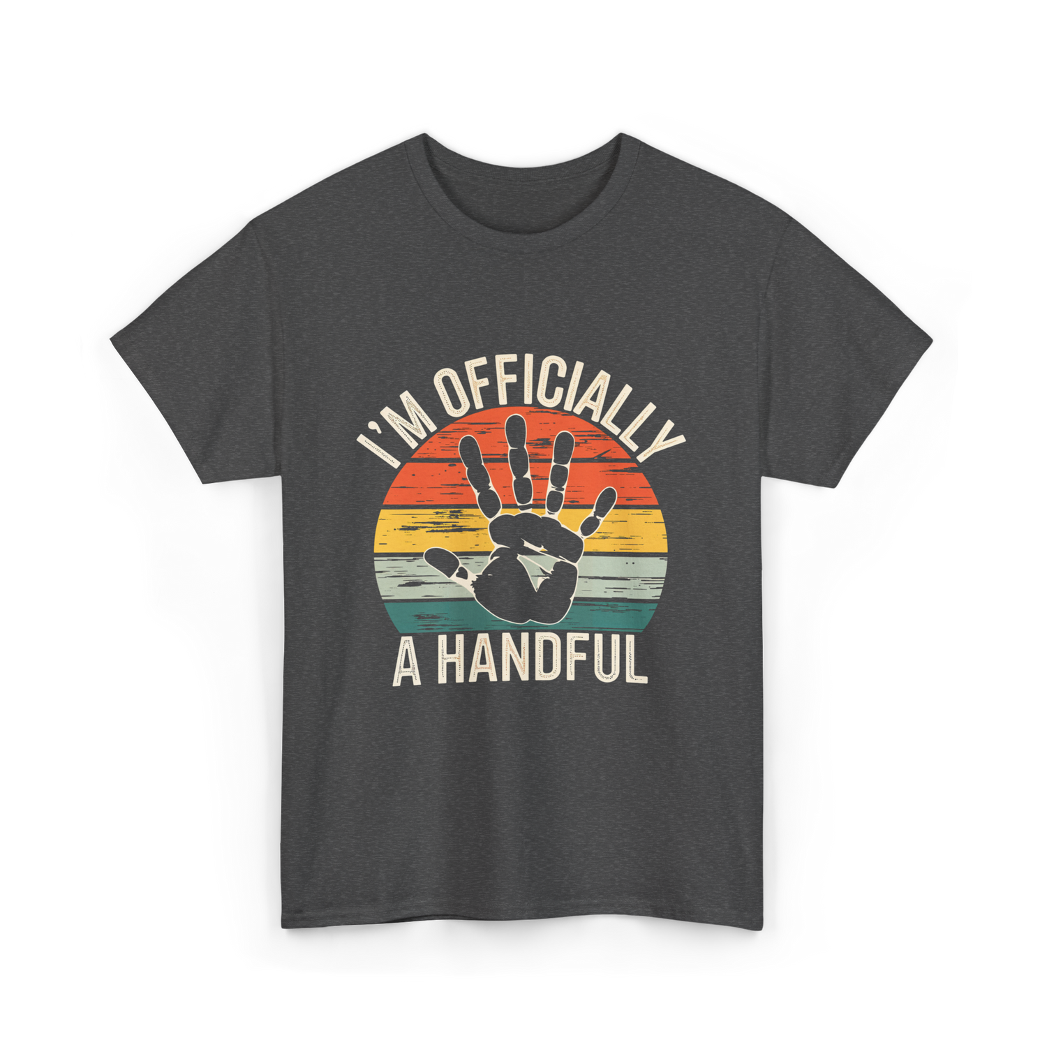I'm Officially A Handful Kids T-Shirt - Dark Heather