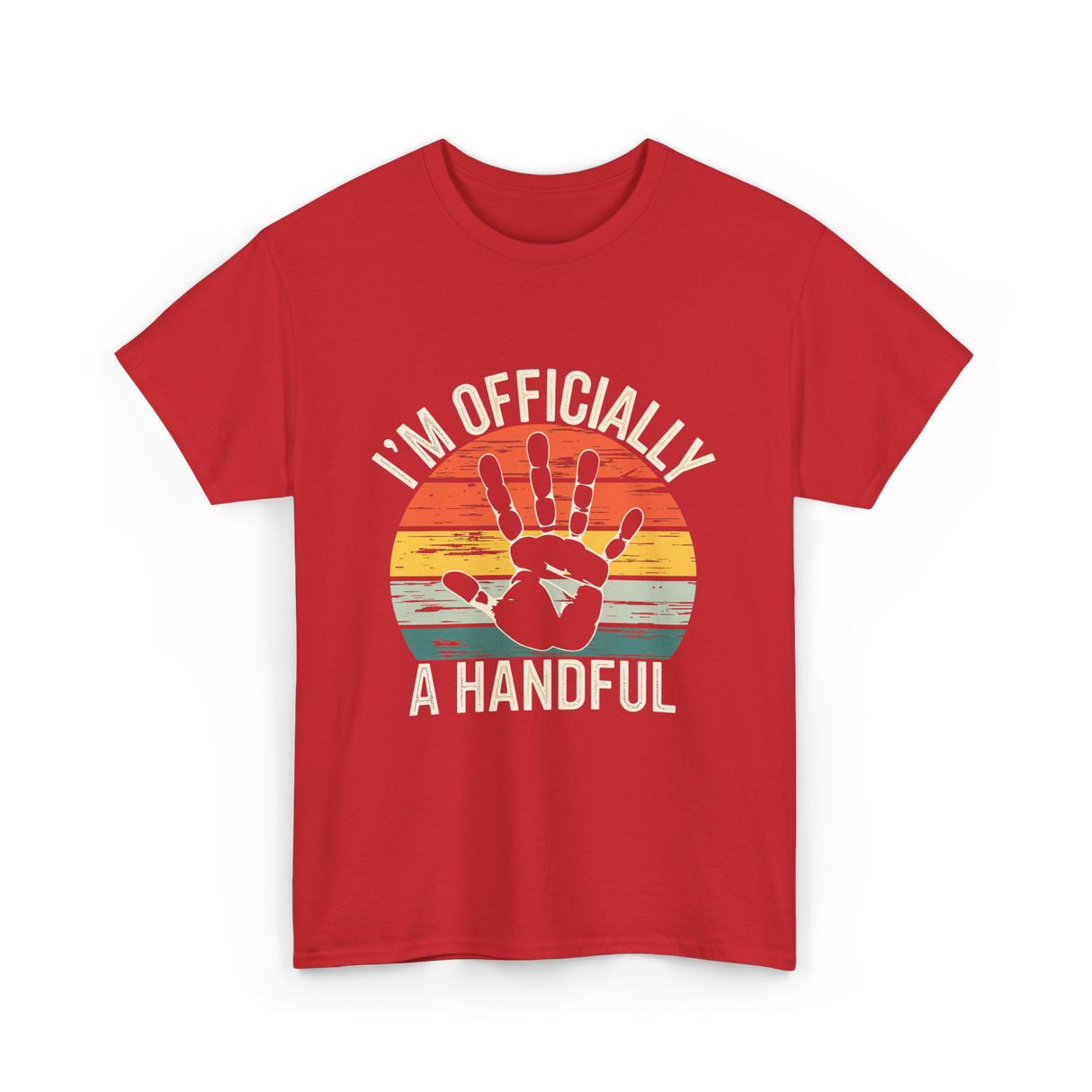 I'm Officially A Handful Kids T-Shirt - Red
