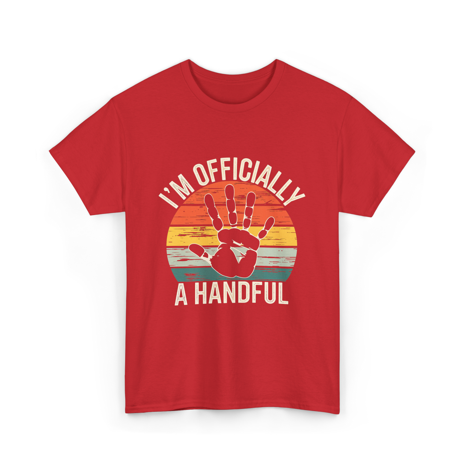I'm Officially A Handful Kids T-Shirt - Red
