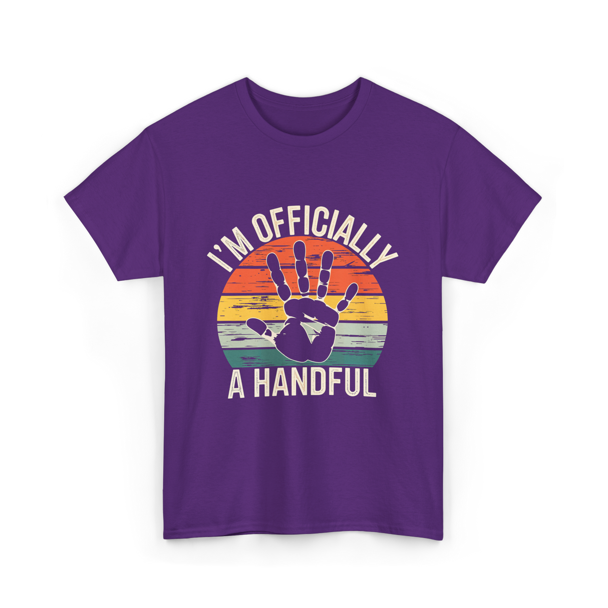 I'm Officially A Handful Kids T-Shirt - Purple