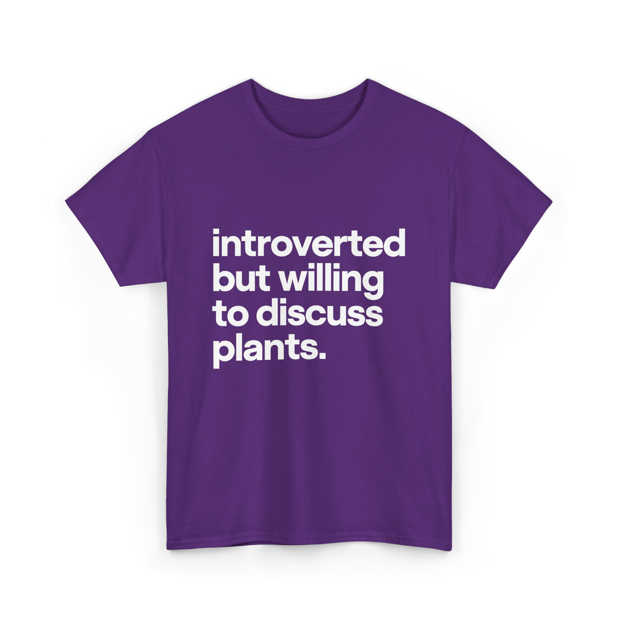Introverted But Willing Plants Gardener T-Shirt - Purple