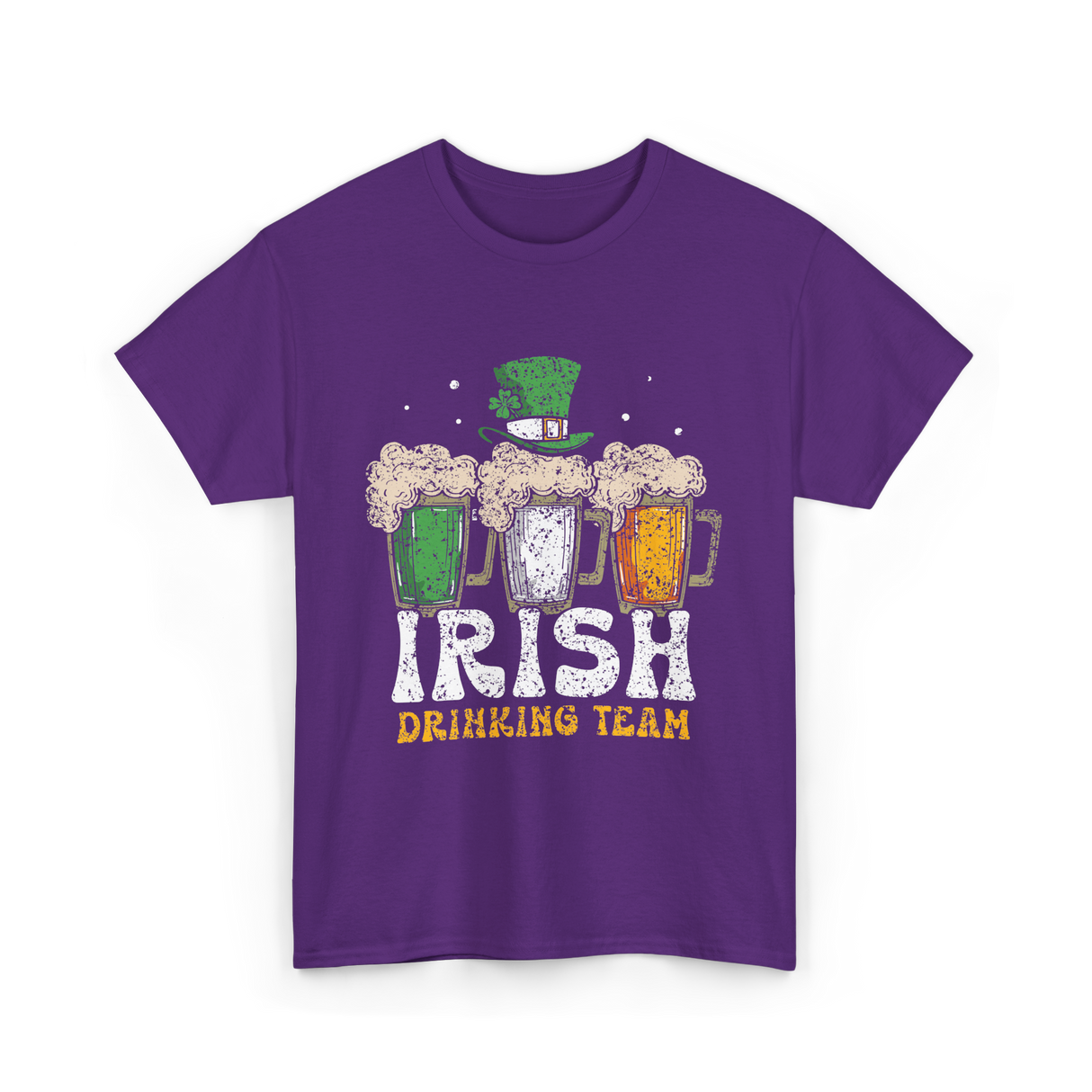 Irish Drinking Team Beer T-Shirt - Purple
